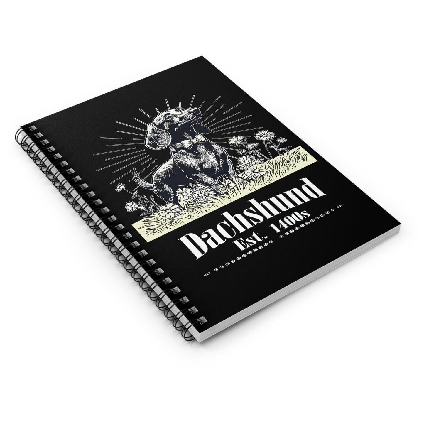 "Circa" Smooth-Haired Dachshund Ruled Line Spiral Notebook