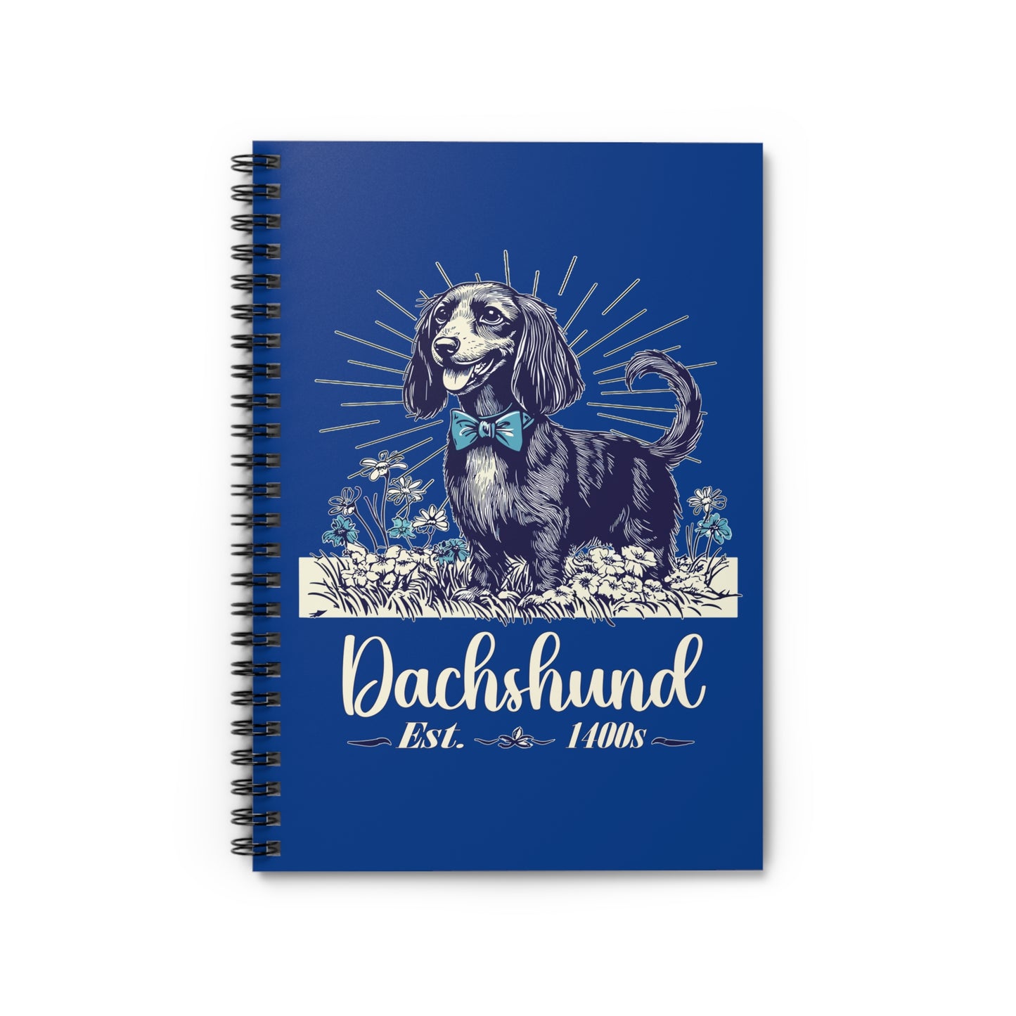 "Circa" Long-Haired Dachshund Ruled Line Spiral Notebook