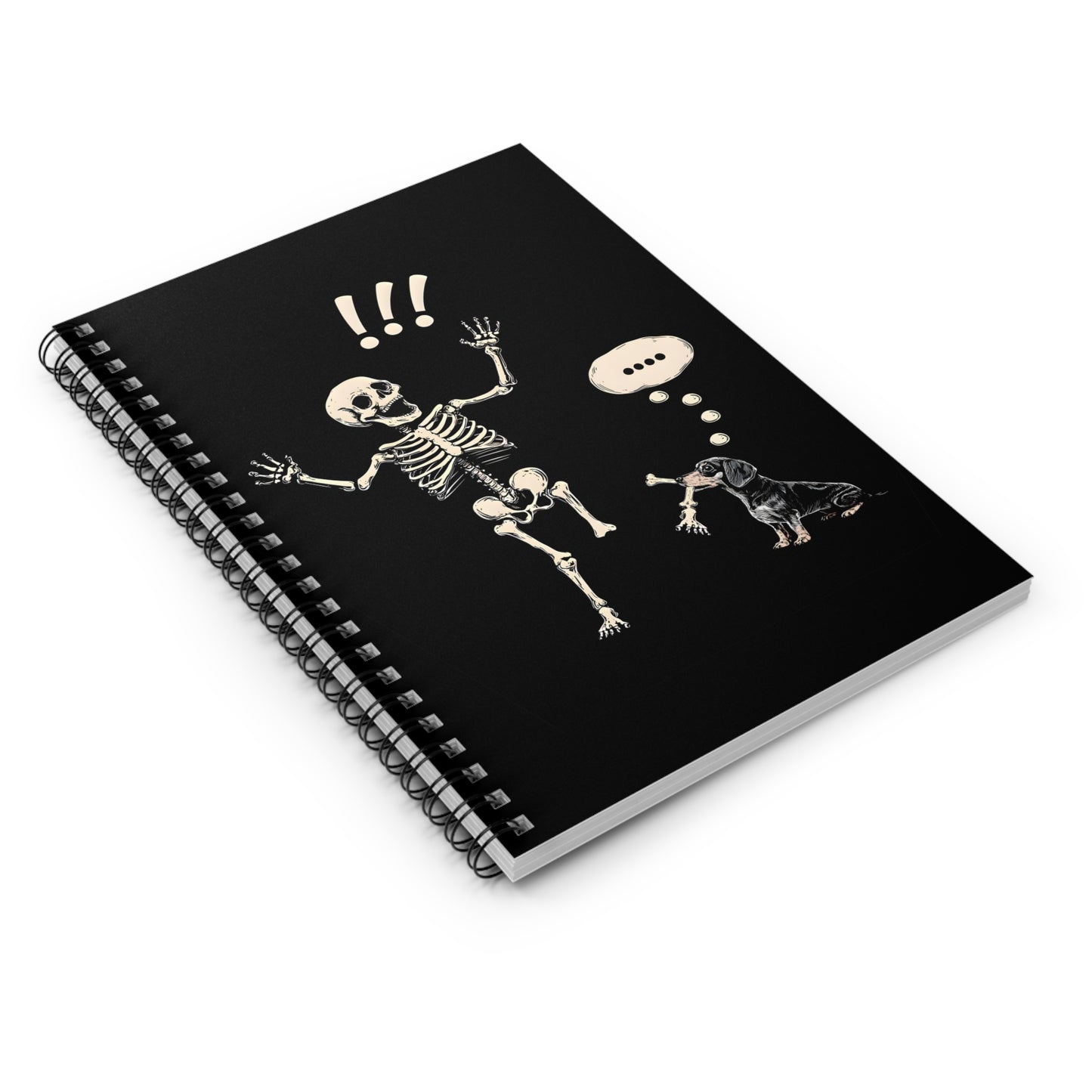 "Aughh!" Black & Tan Smooth-Haired Dachshund Ruled Line Spiral Notebook