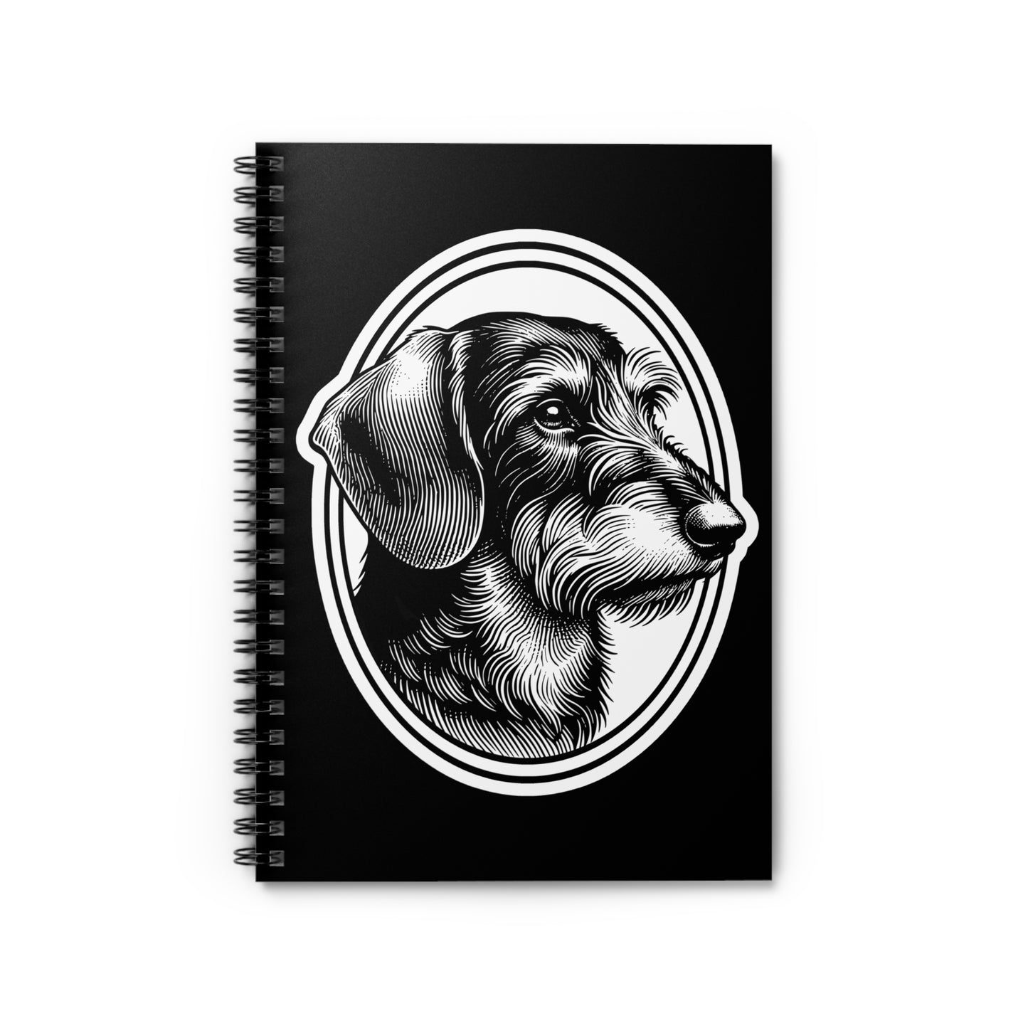 "#11 Classic™" Wire-Haired Dachshund Ruled Line Spiral Notebook
