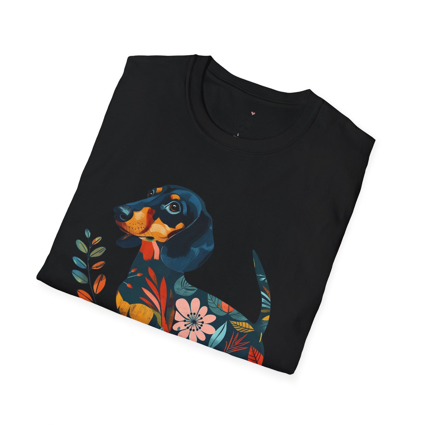 "Fresh" Black & Tan Smooth-Haired Dachshund Unisex Softstyle T-Shirt