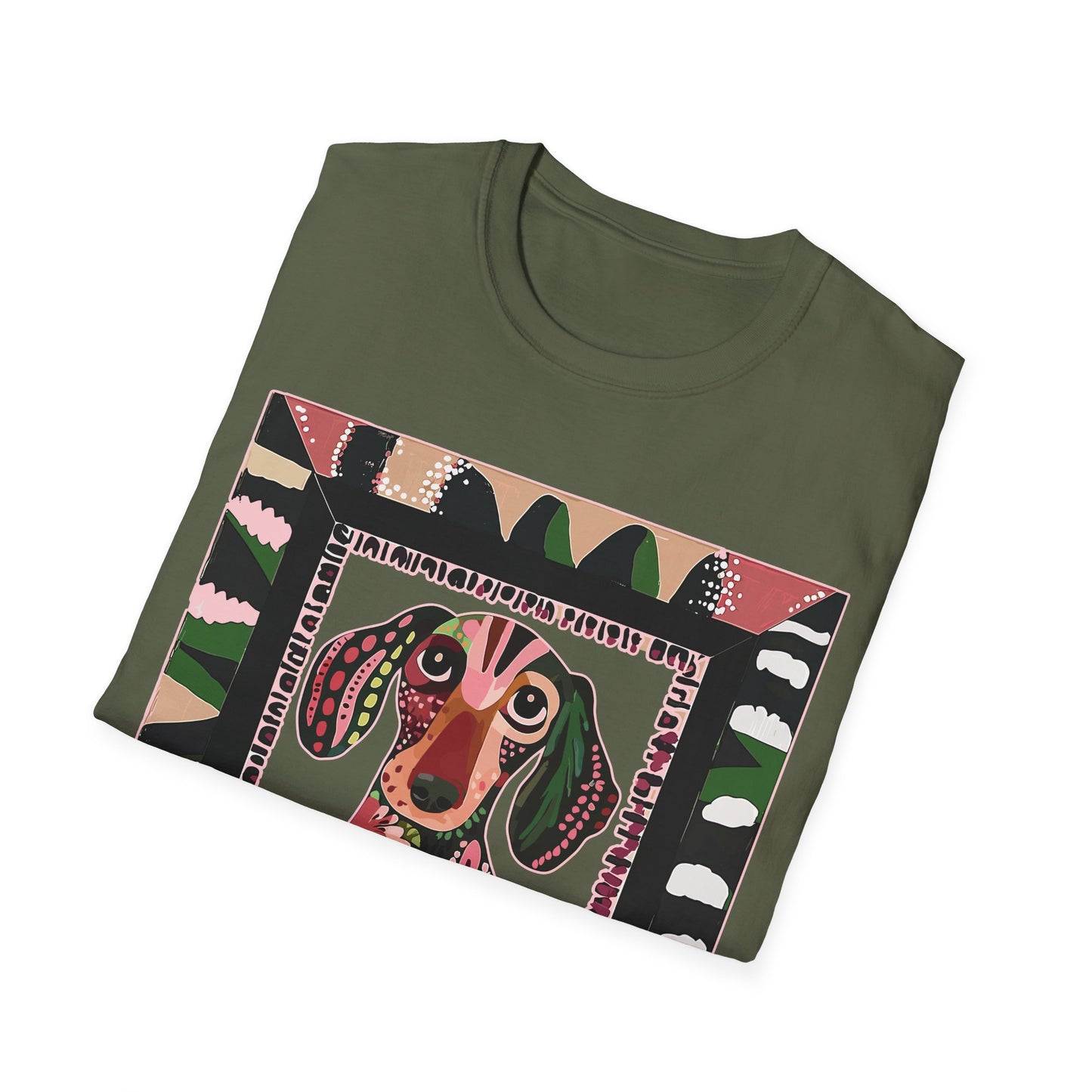 "Smooth Wacky Frame" Smooth-Haired Unisex Softstyle T-Shirt