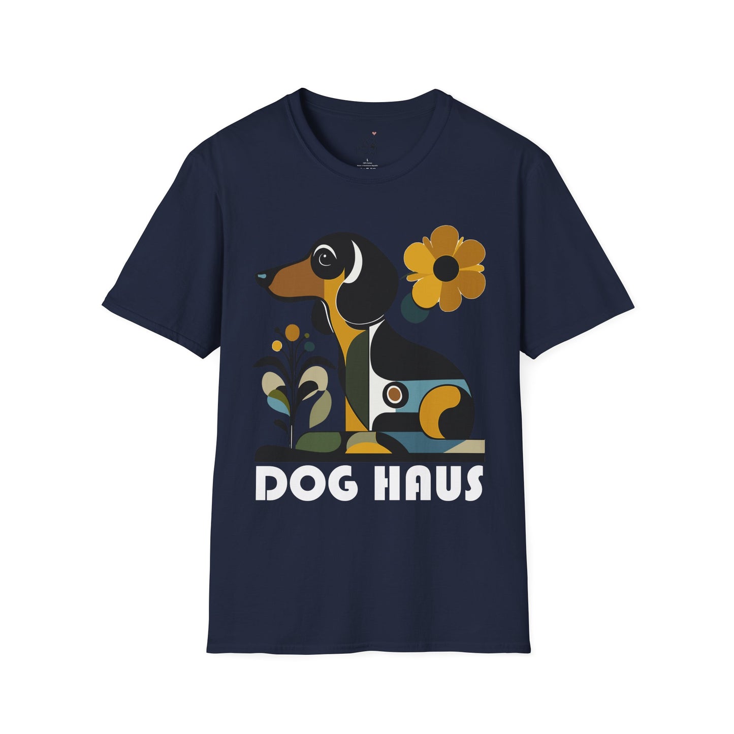 "Smooth Haus" Smooth-Haired Dachshund Unisex Softstyle T-Shirt