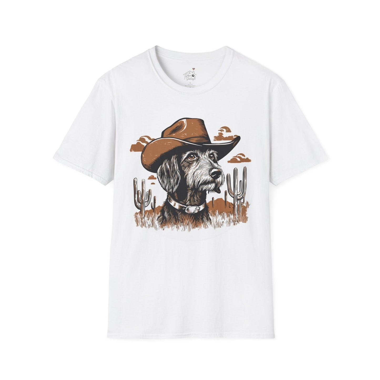 "Wired West" Wire-Haired Dachshund Unisex Softstyle T-Shirt