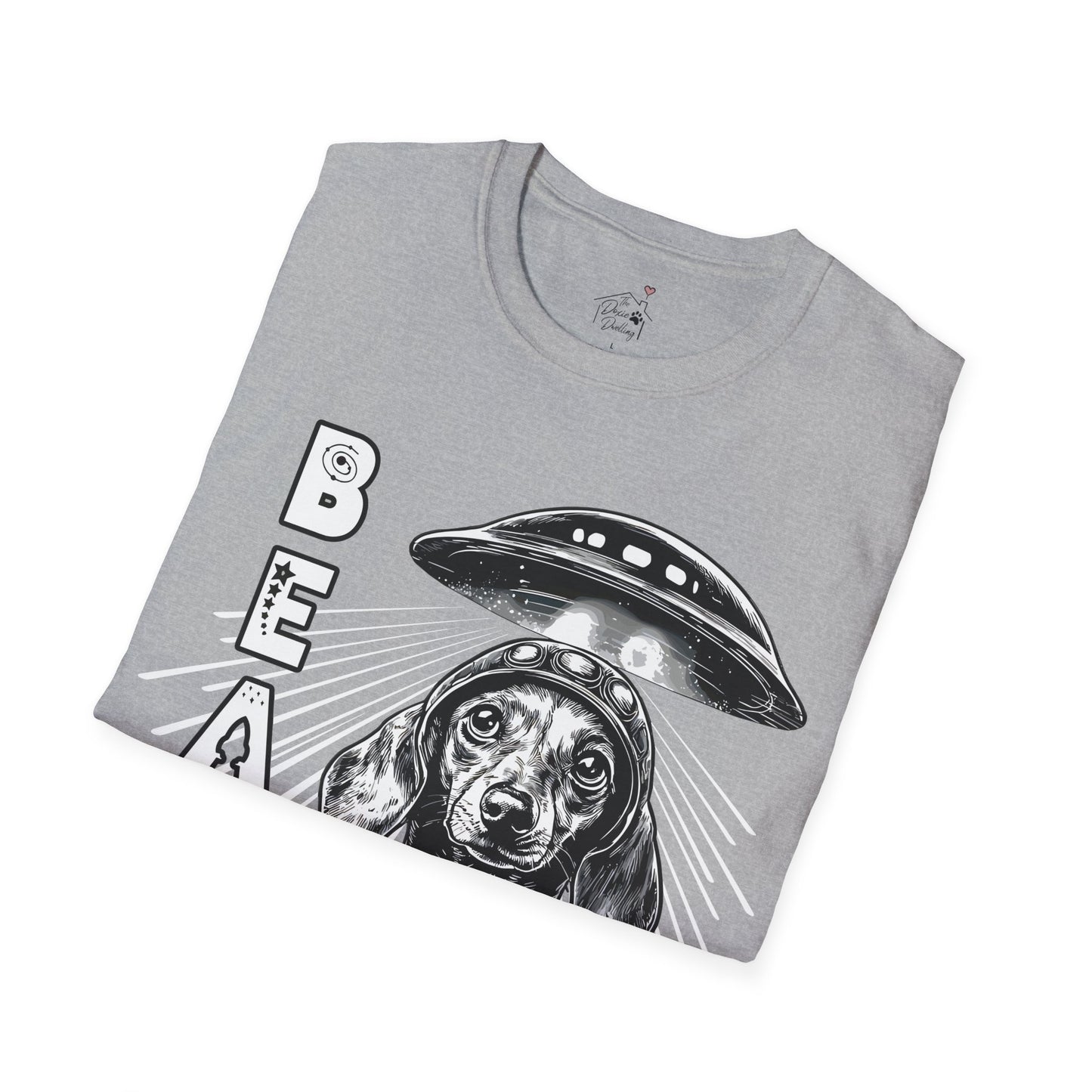 "Blue Beam" Smooth-Haired Dachshund Unisex Softstyle T-Shirt