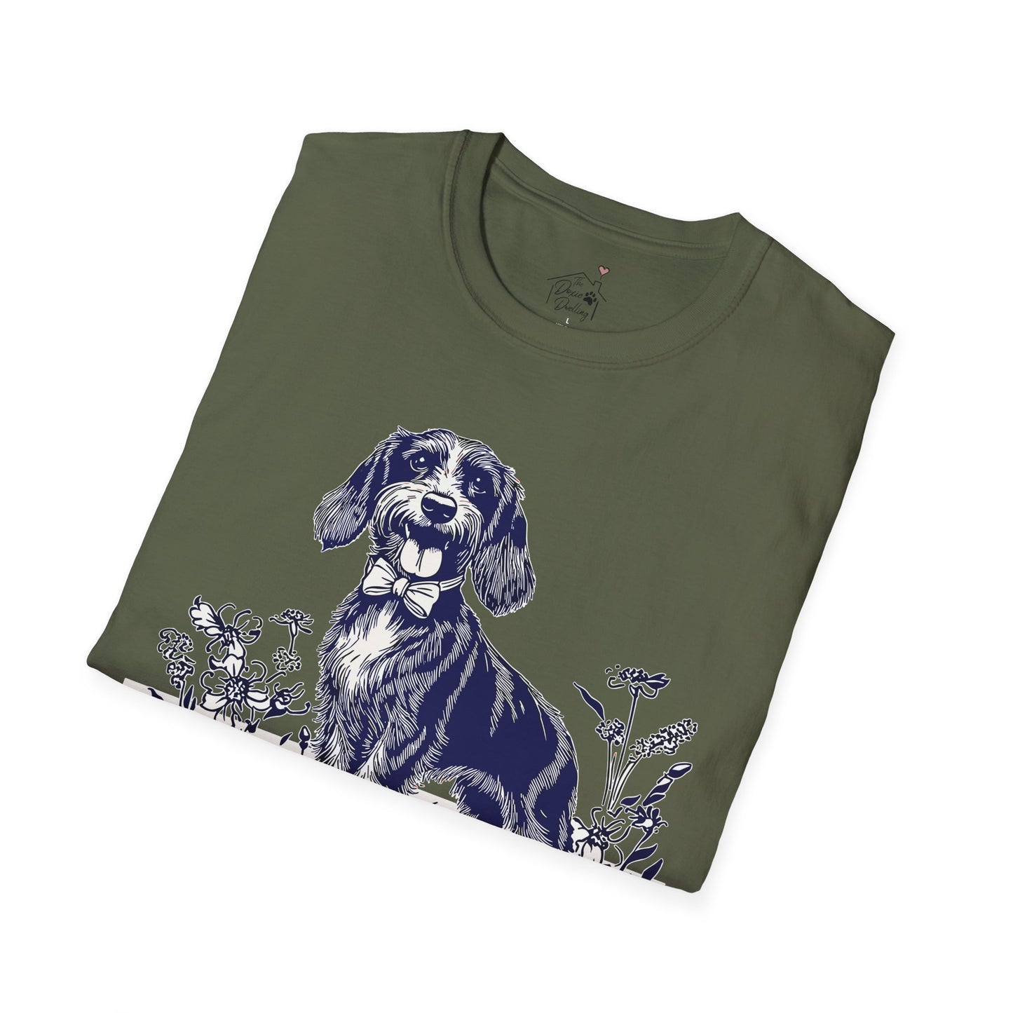 "Circa" Wire-Haired Dachshund Unisex Softstyle T-Shirt