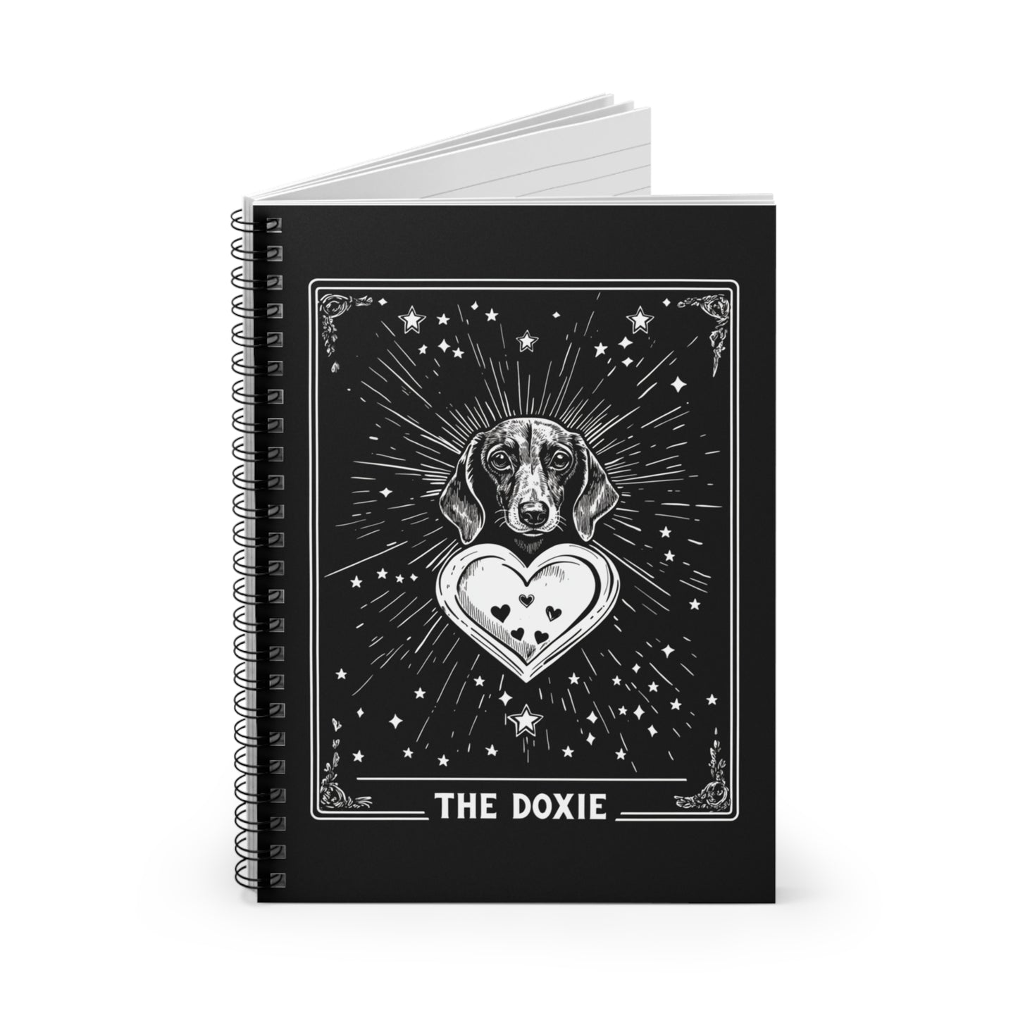 "Smooth Tarot" Smooth-Haired Dachshund Ruled Line Spiral Notebook