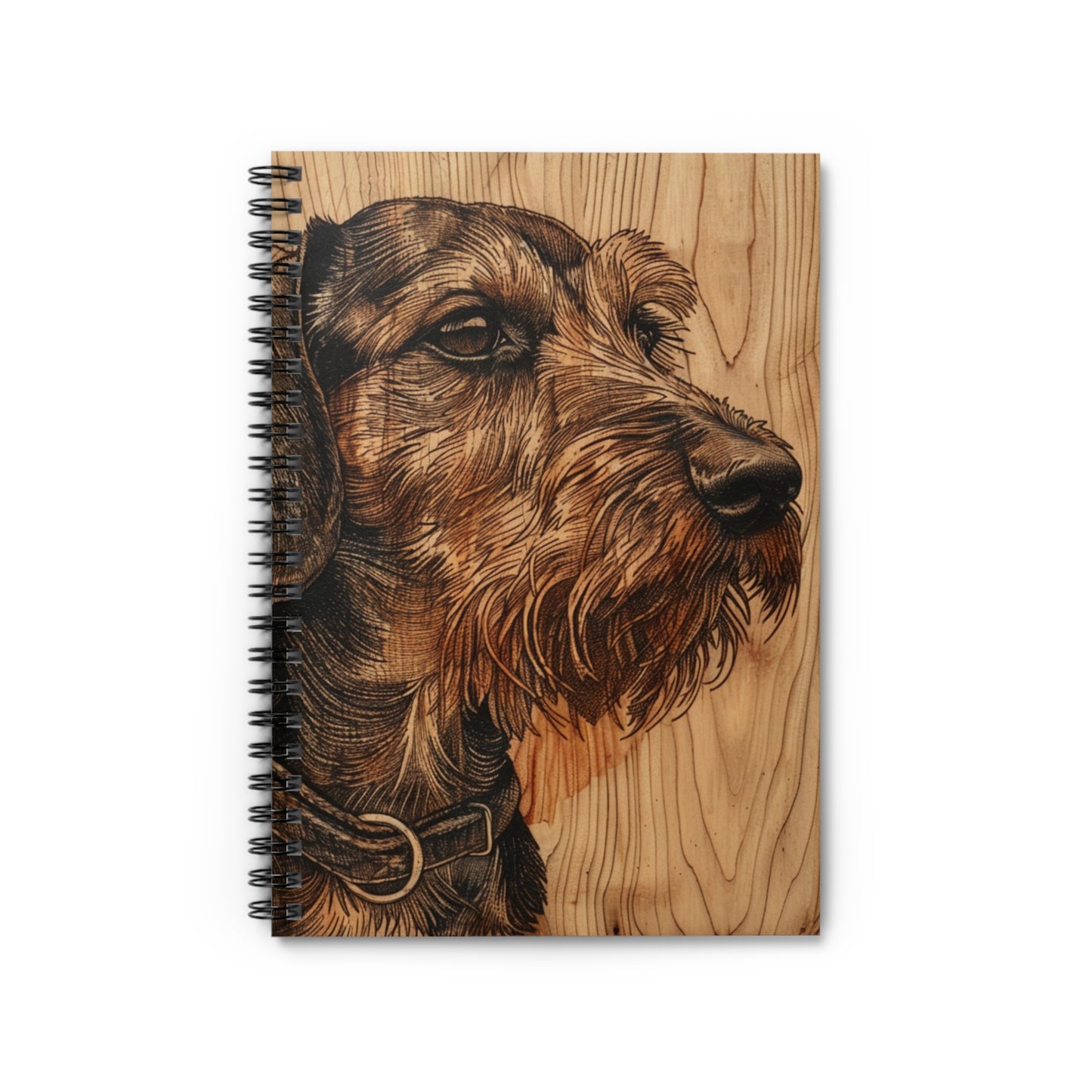 "Wiry Woods" Wire-Haired Dachshund Ruled Line Spiral Notebook