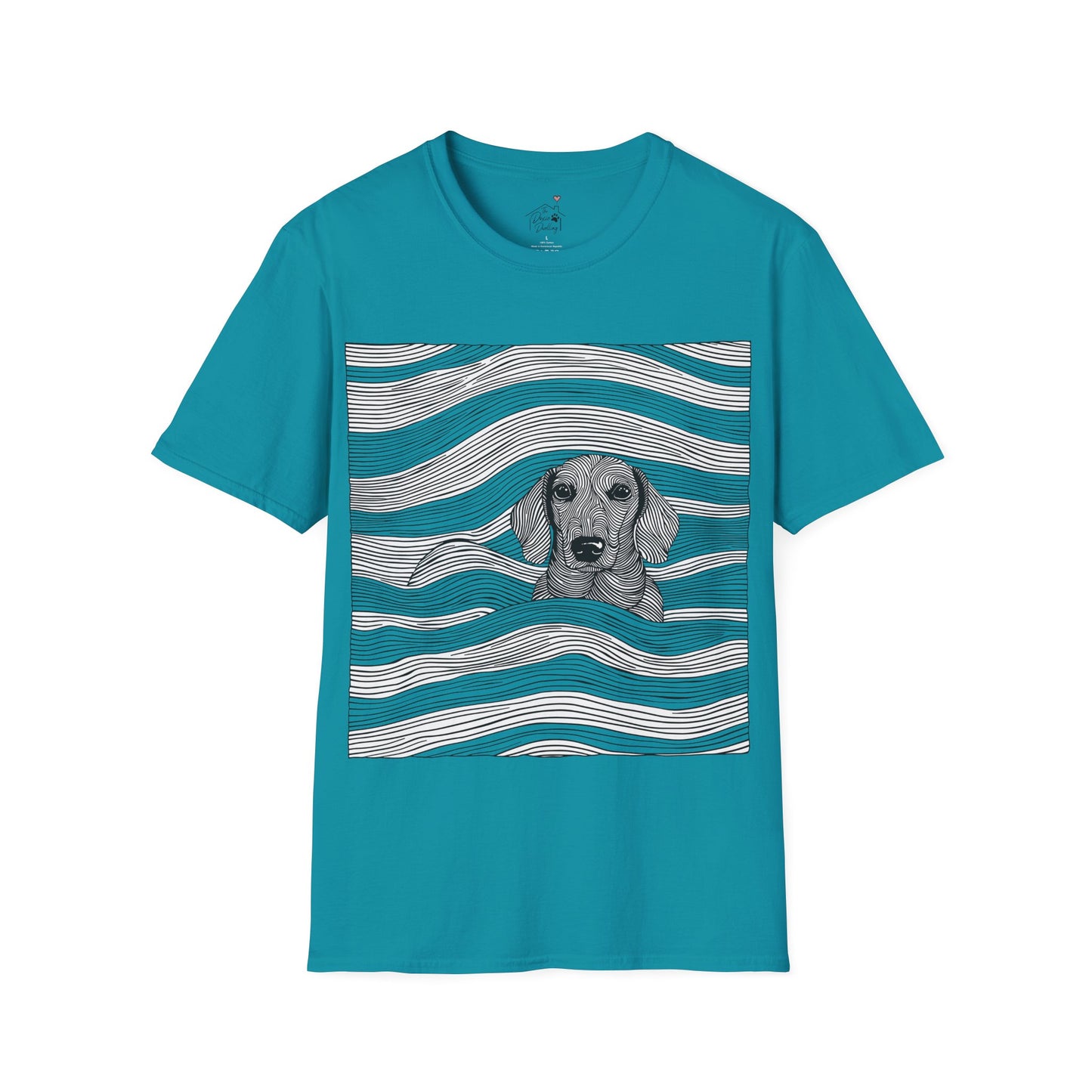 "Smooth Joy" Tan Smooth-Haired Dachshund Unisex Softstyle T-Shirt