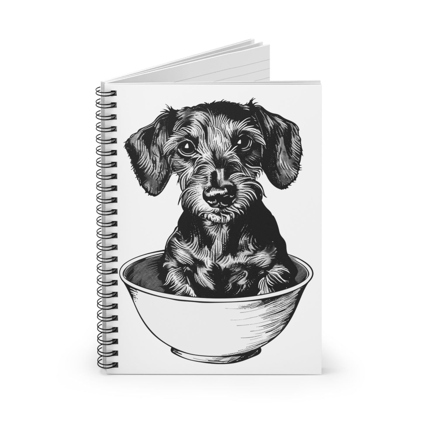 "Strone" Wire-Haired Dachshund Ruled Line Spiral Notebook