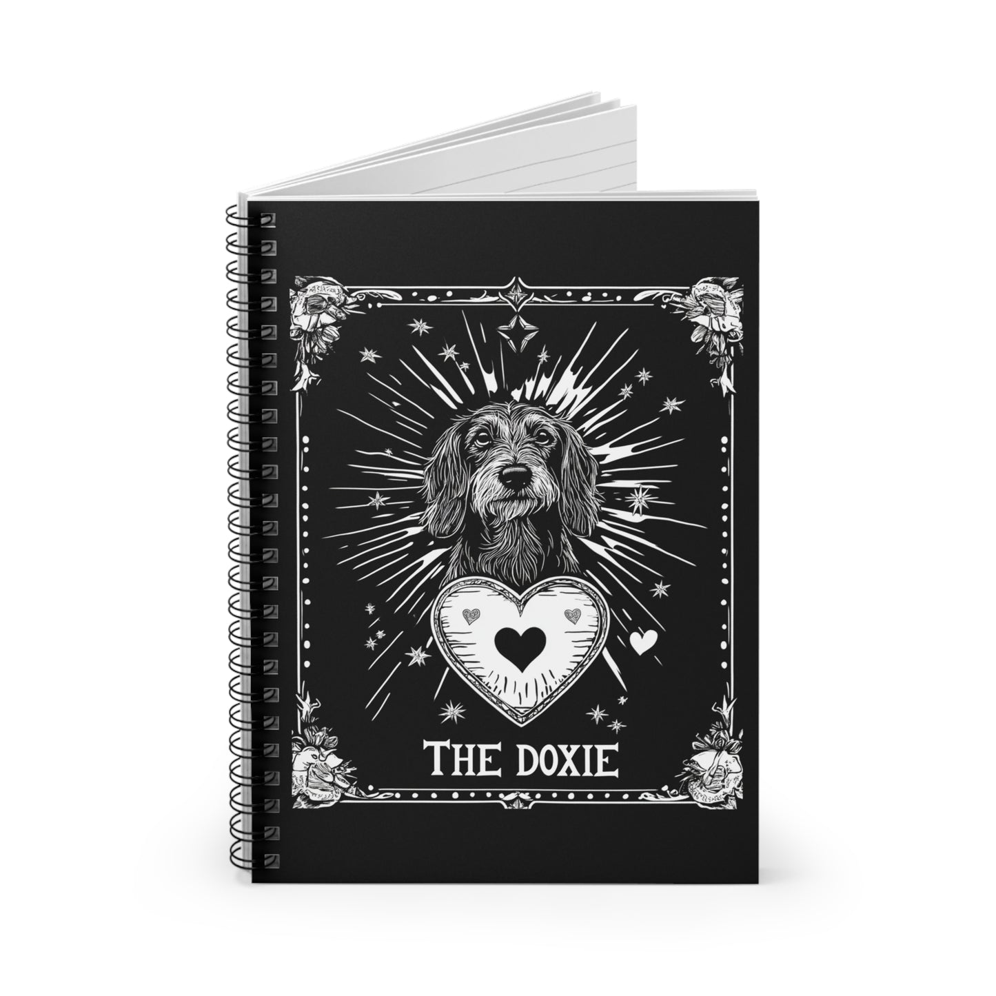 "Wire Tarot" Wire-Haired Dachshund Ruled Line Spiral Notebook