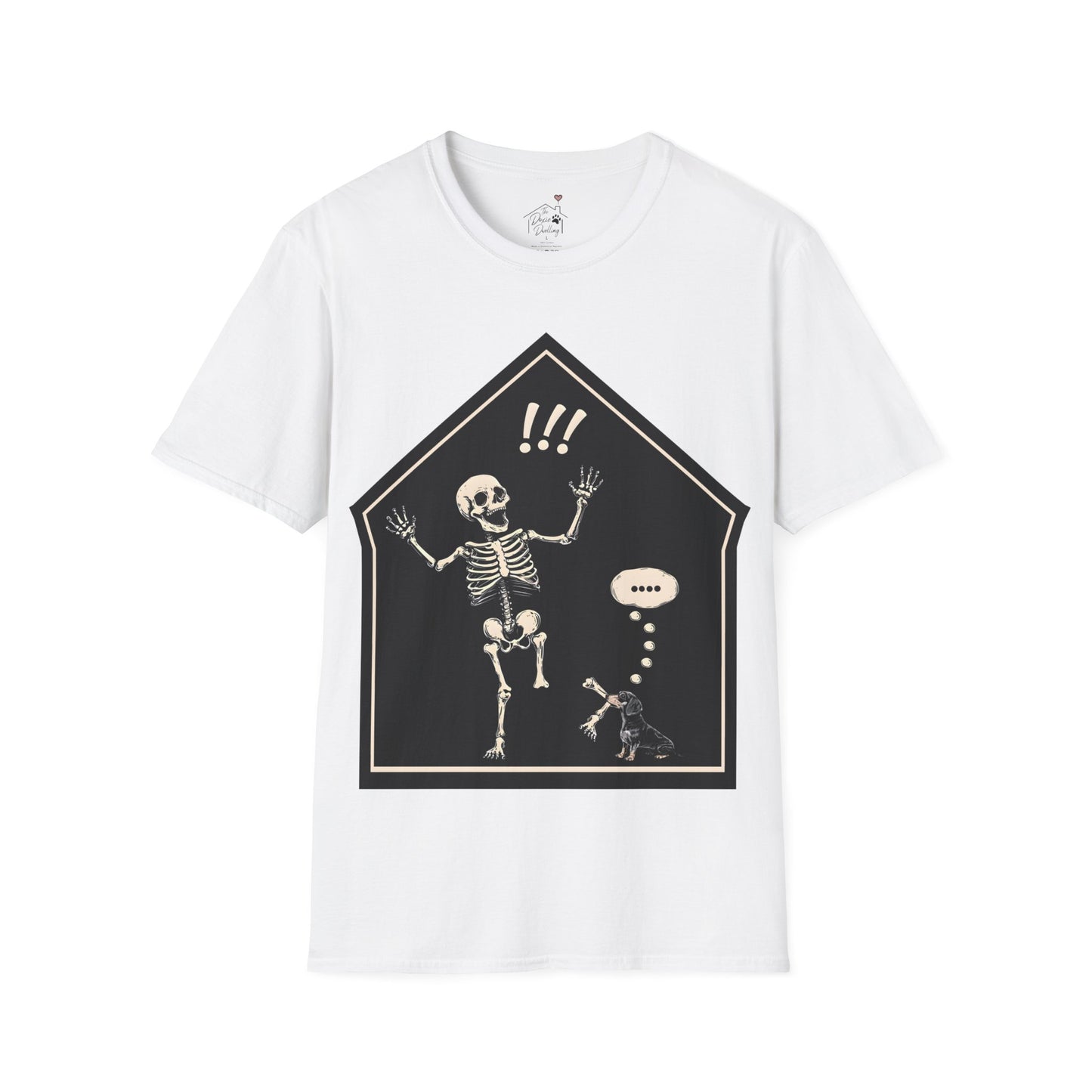 "Aughh!" Smooth-Haired Dachshund Halloween Unisex Softstyle T-Shirt