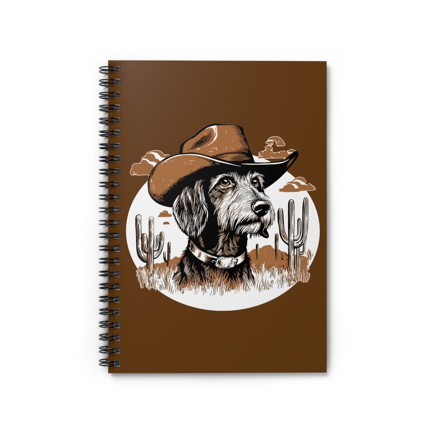 "Wired West" Wire-Haired Dachshund Ruled Line Spiral Notebook