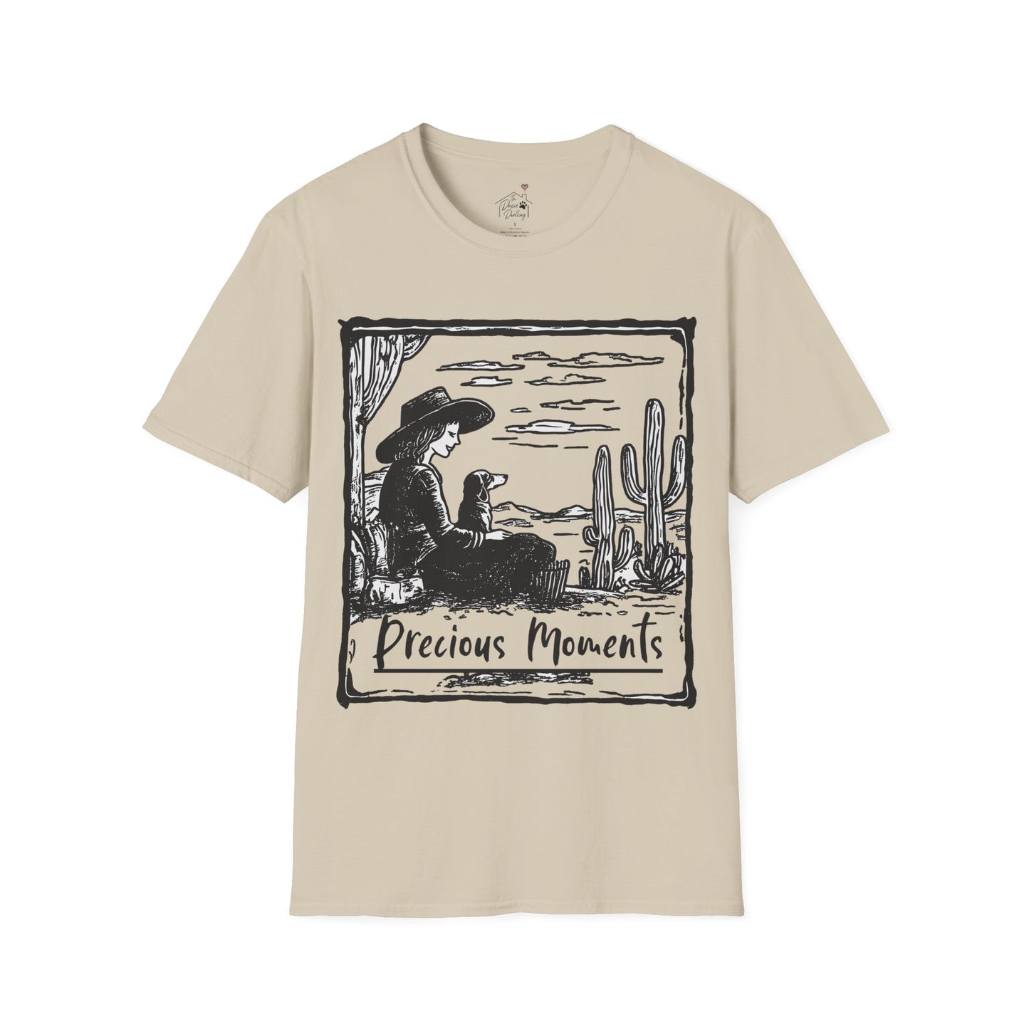 "Precious Moments" Smooth-Haired Dachshund Unisex Softstyle T-Shirt