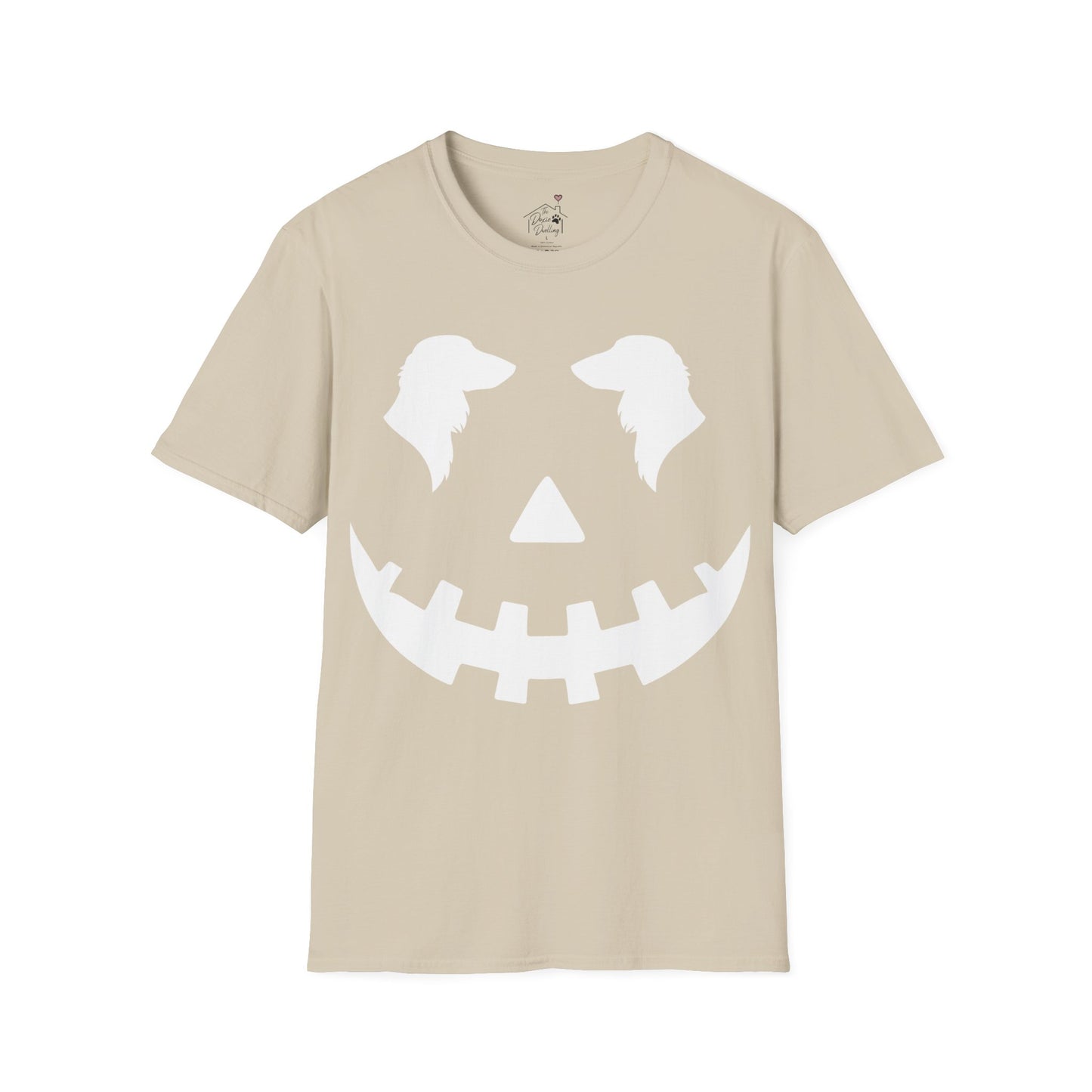 "Long White Jack" Long-Haired Dachshund Halloween Unisex Softstyle T-Shirt