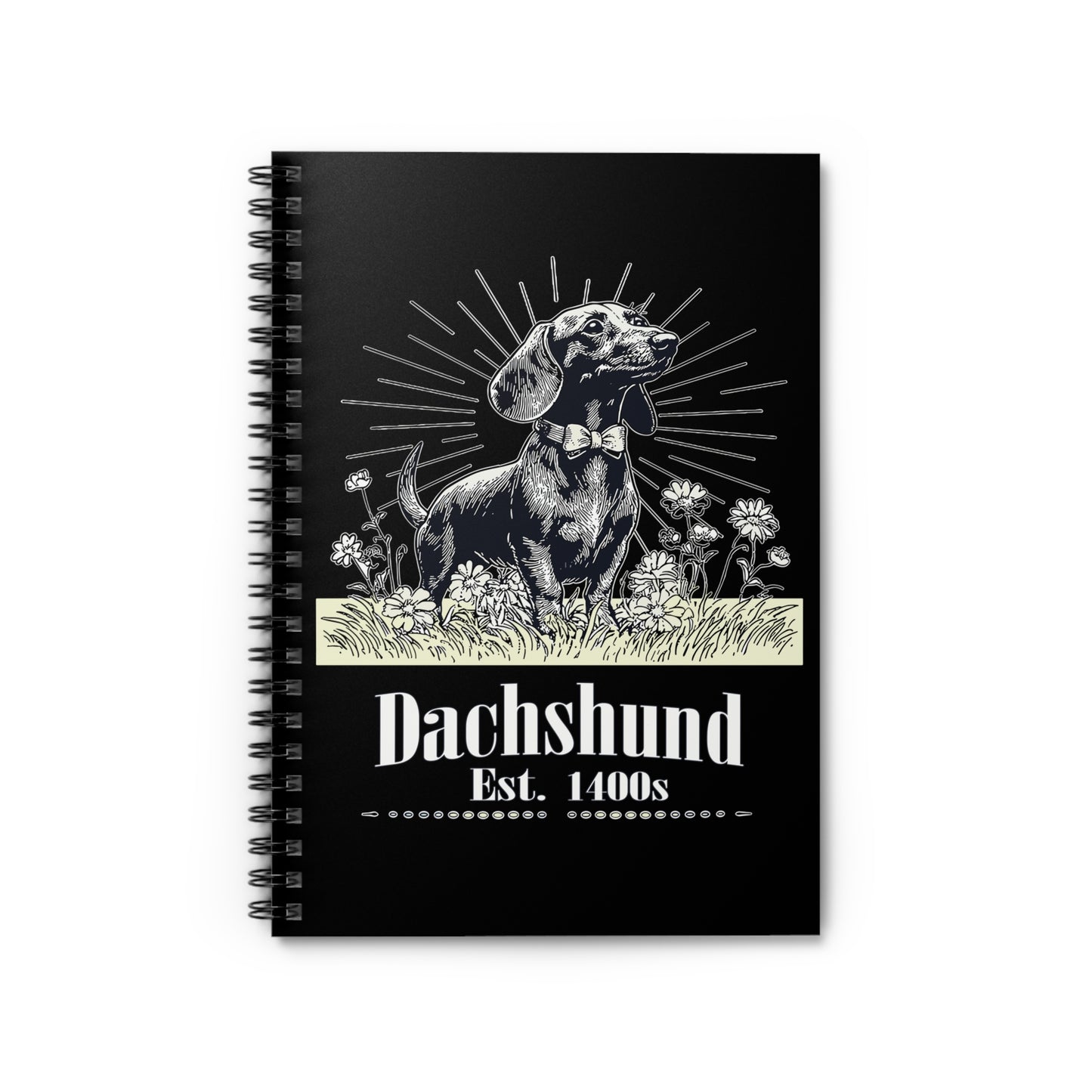 "Circa" Smooth-Haired Dachshund Ruled Line Spiral Notebook