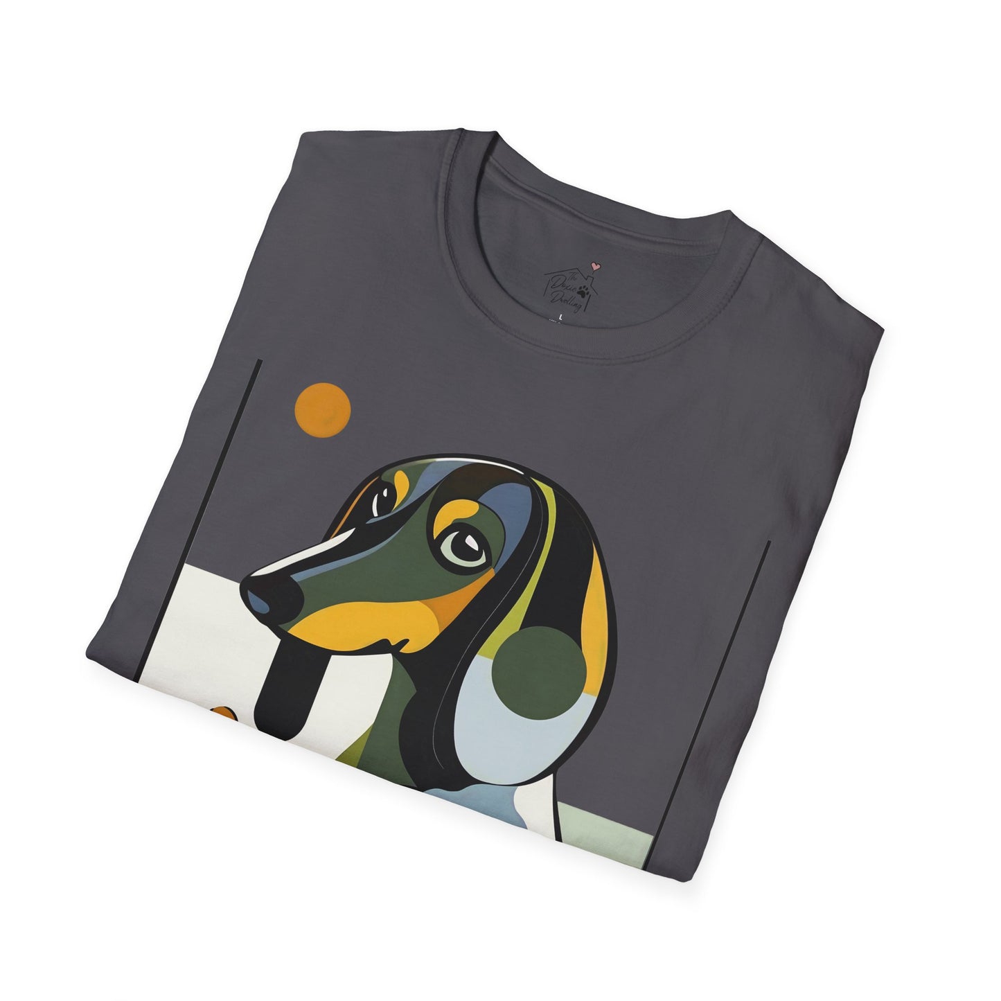 "Long Haus" Long-Haired Dachshund Unisex Softstyle T-Shirt