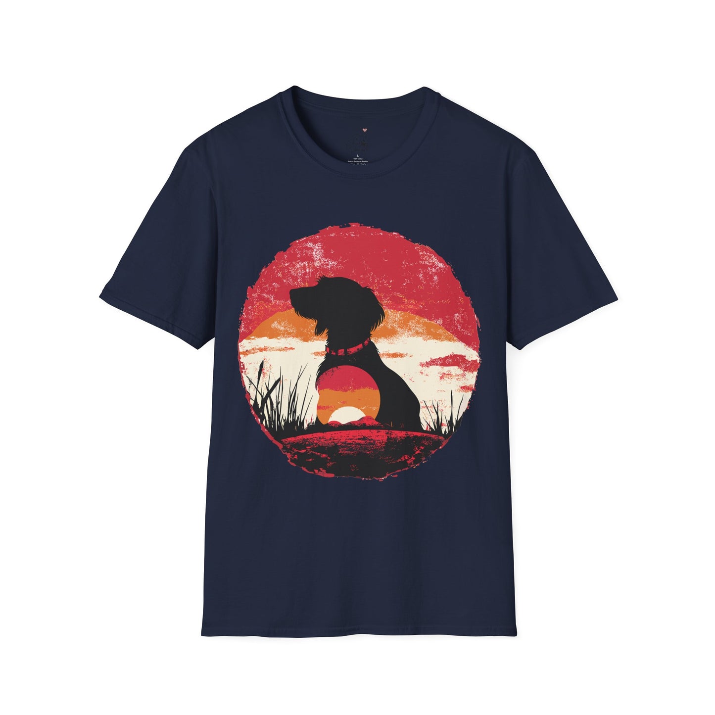 "Wired Sunset" Wire-Haired Dachshund Unisex Softstyle T-Shirt