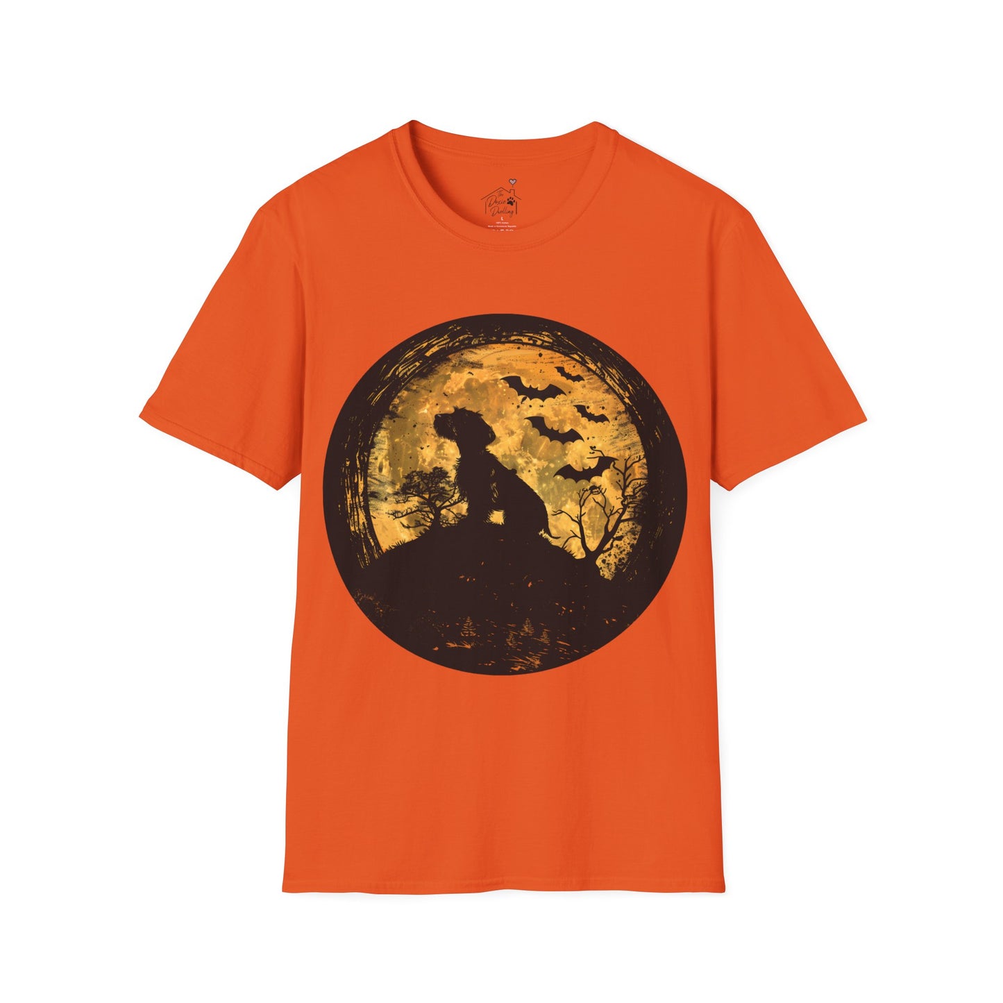 "Moon Child" Wire-Haired Dachshund Halloween Unisex Softstyle T-Shirt