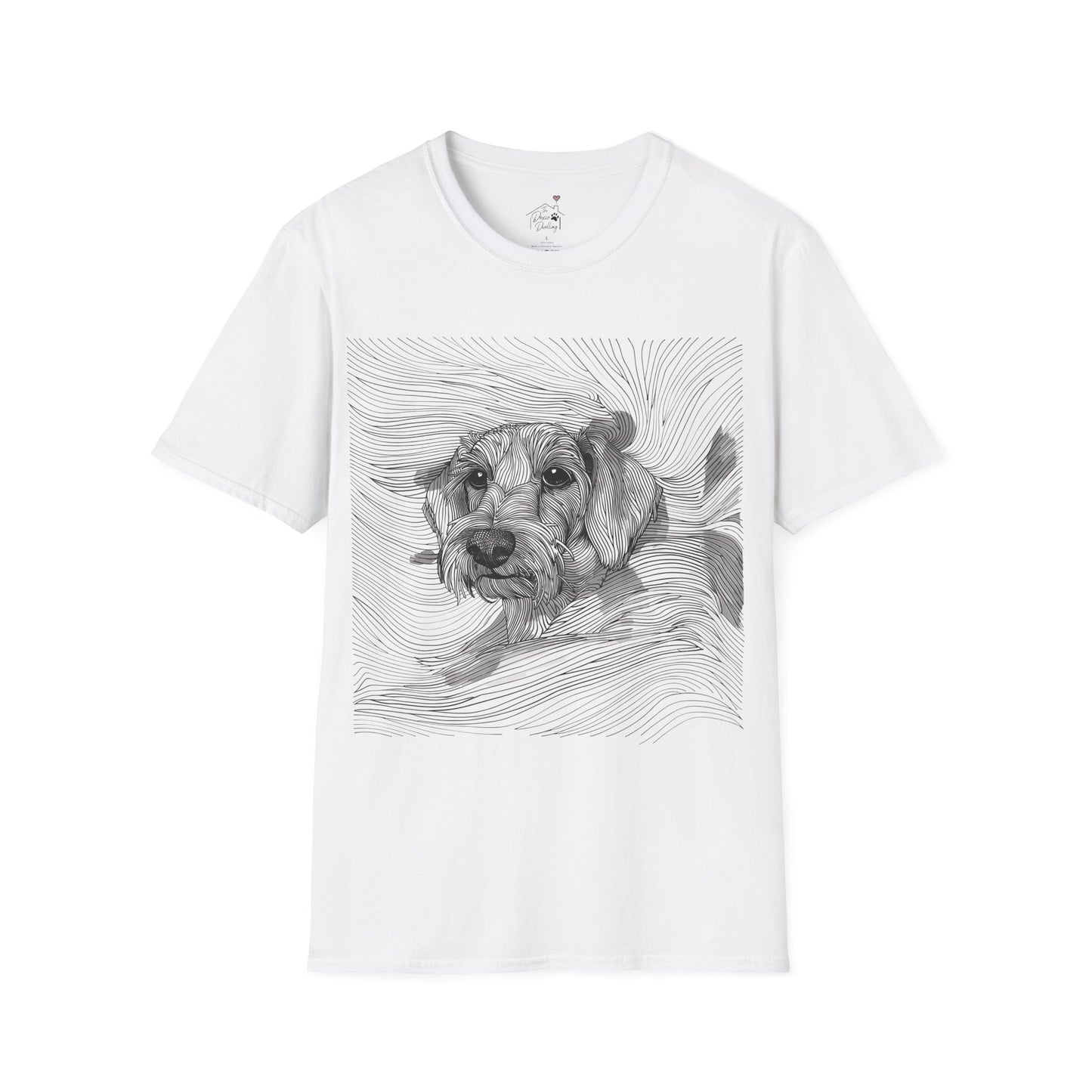 "Wired Joy" Wire-Haired Dachshund Unisex Softstyle T-Shirt