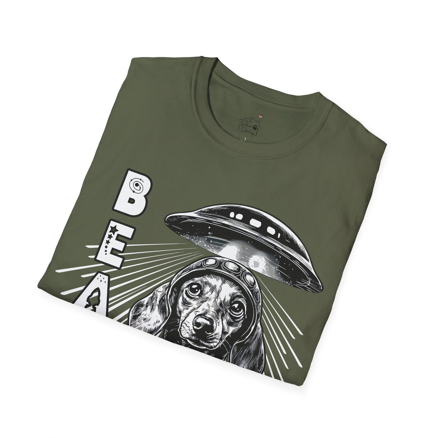 "Blue Beam" Smooth-Haired Dachshund Unisex Softstyle T-Shirt