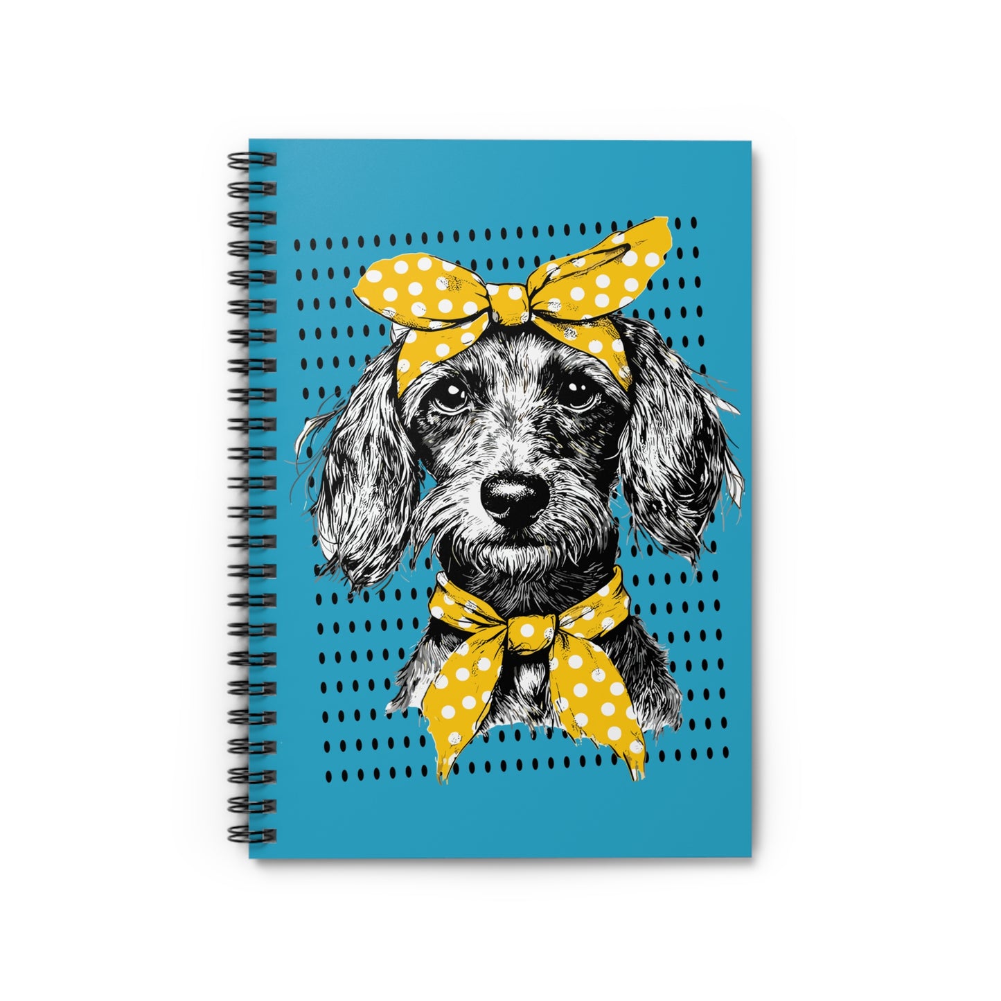 "Bikini" Wire-Haired Dachshund Ruled Line Spiral Notebook