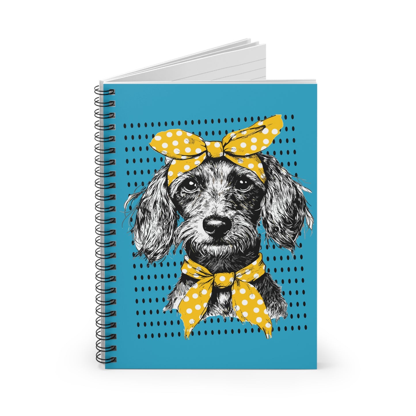 "Bikini" Wire-Haired Dachshund Ruled Line Spiral Notebook