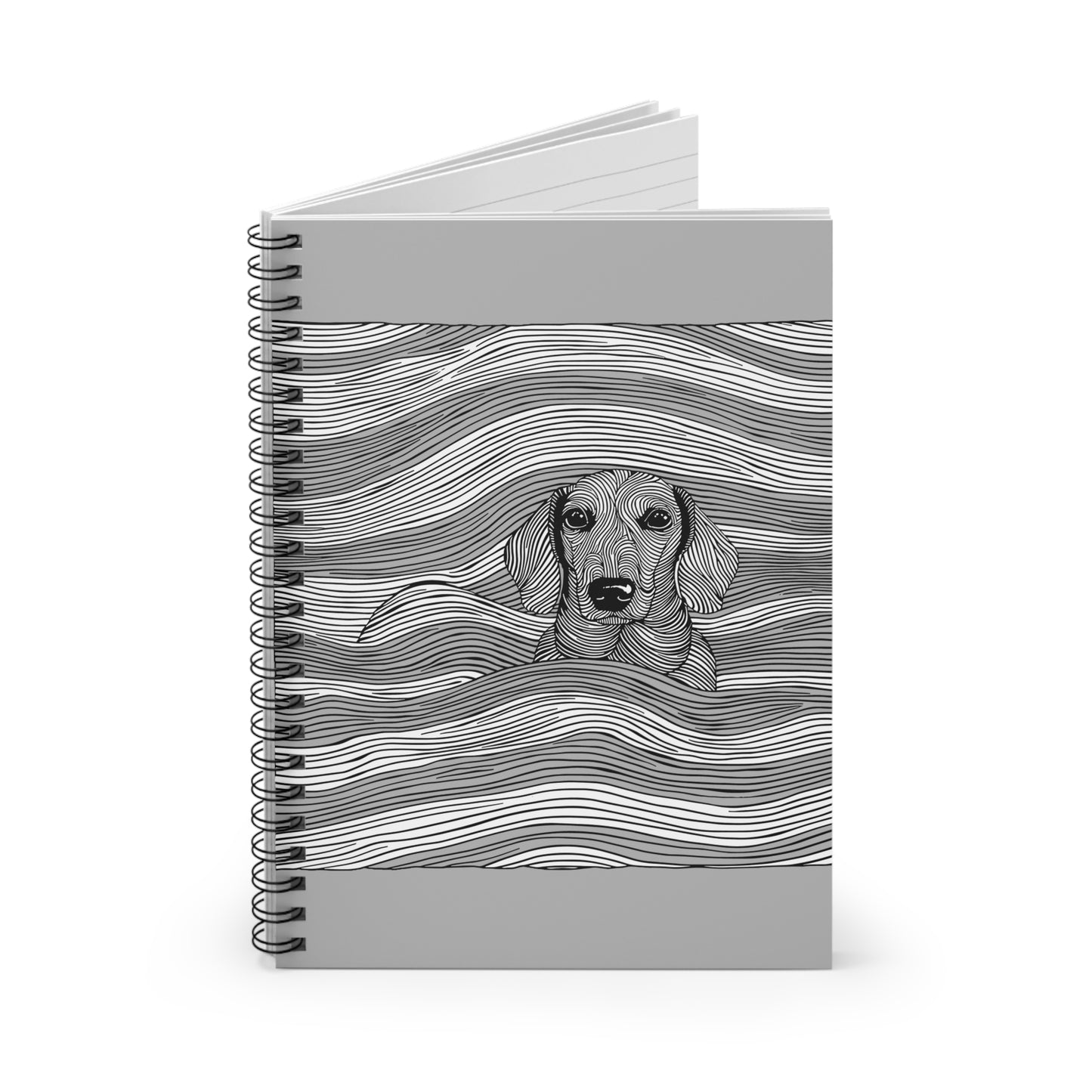 "Smooth Joy" Smooth-Haired Dachshund Ruled Line Spiral Notebook
