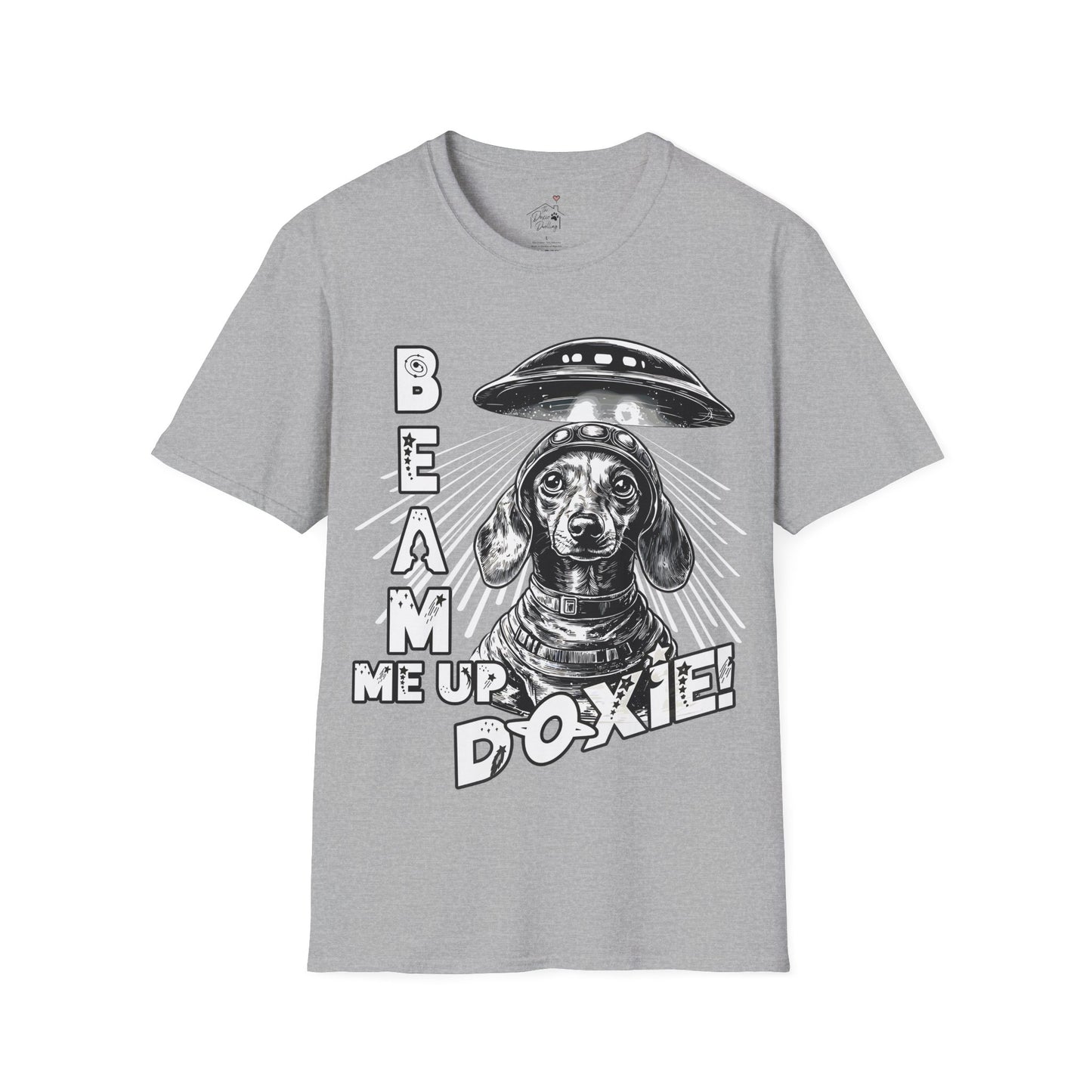 "Blue Beam" Smooth-Haired Dachshund Unisex Softstyle T-Shirt