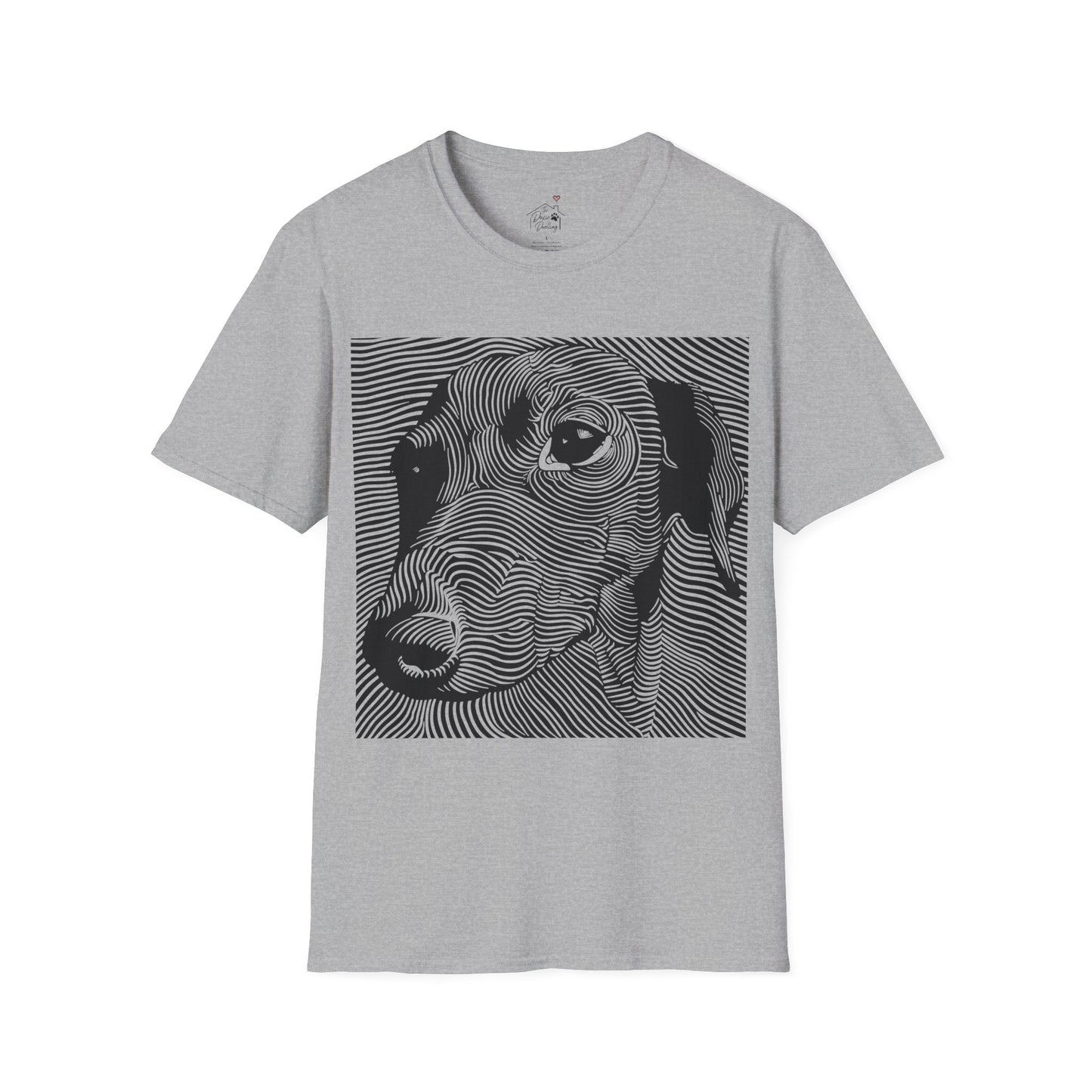 "Maze" Smooth-Haired Dachshund Unisex Softstyle T-Shirt