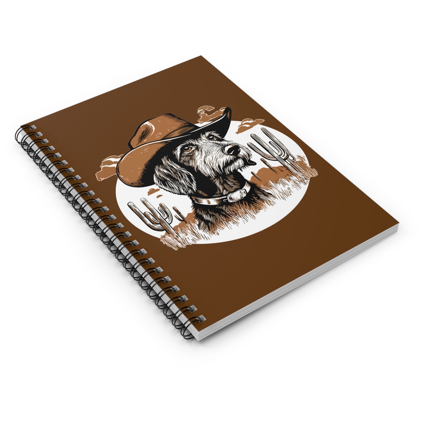 "Wired West" Wire-Haired Dachshund Ruled Line Spiral Notebook