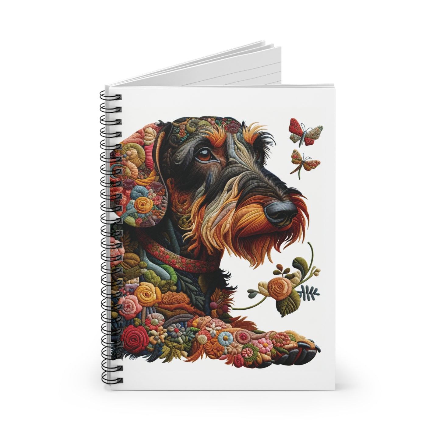 "Halfsies" Wire-Haired Dachshund Ruled Line Spiral Notebook