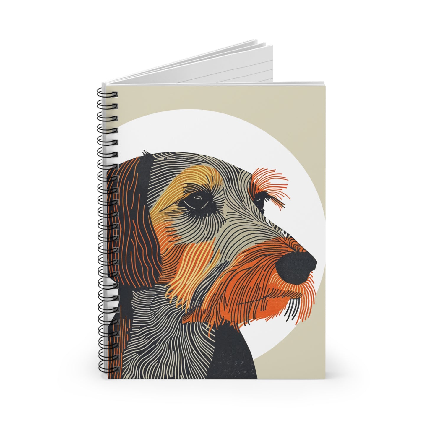 "Spotlight" Wire-Haired Dachshund Ruled Line Spiral Notebook