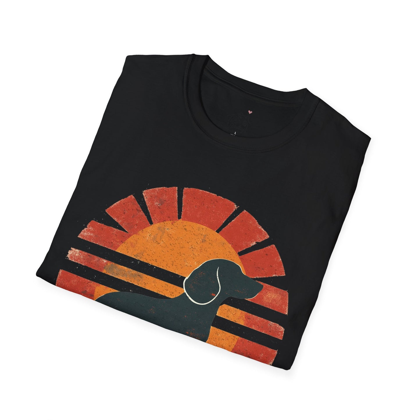 "Smooth Sunset" Smooth-Haired Dachshund Unisex Softstyle T-Shirt