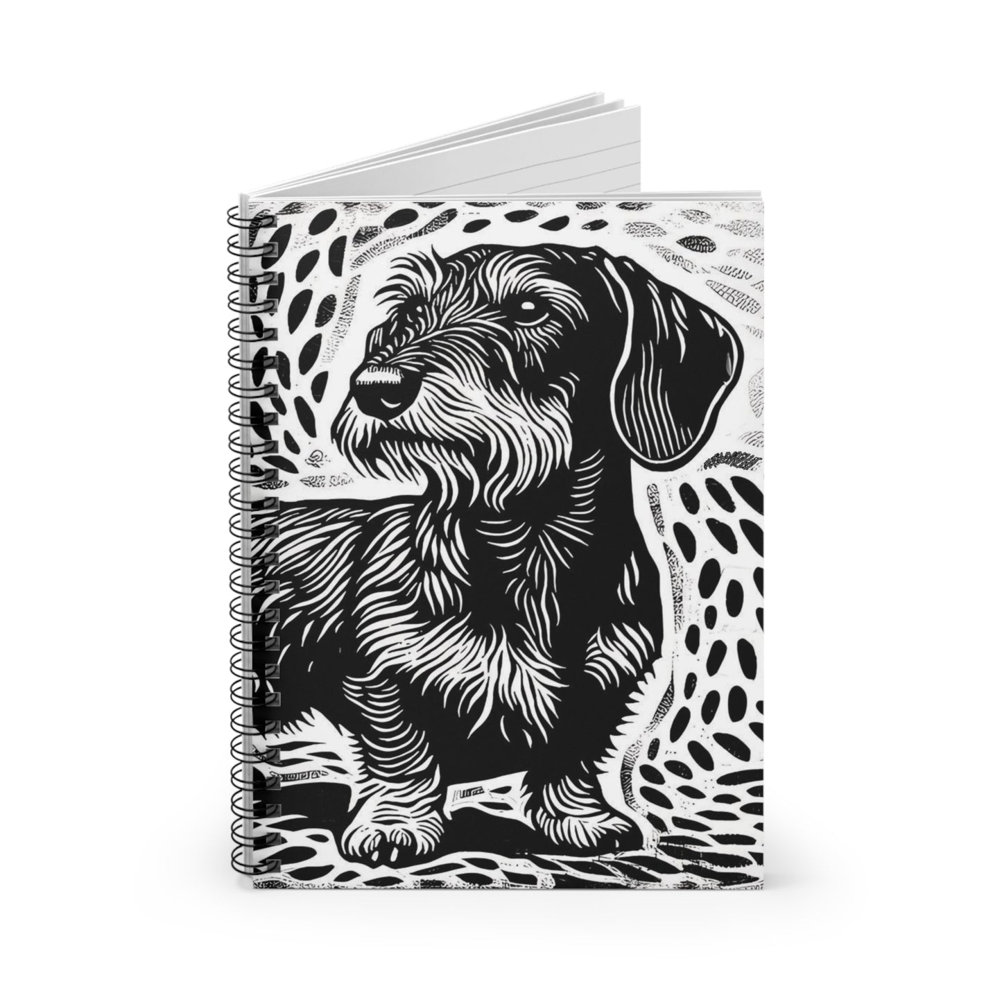 "Proud" Wire-Haired Dachshund Ruled Line Spiral Notebook