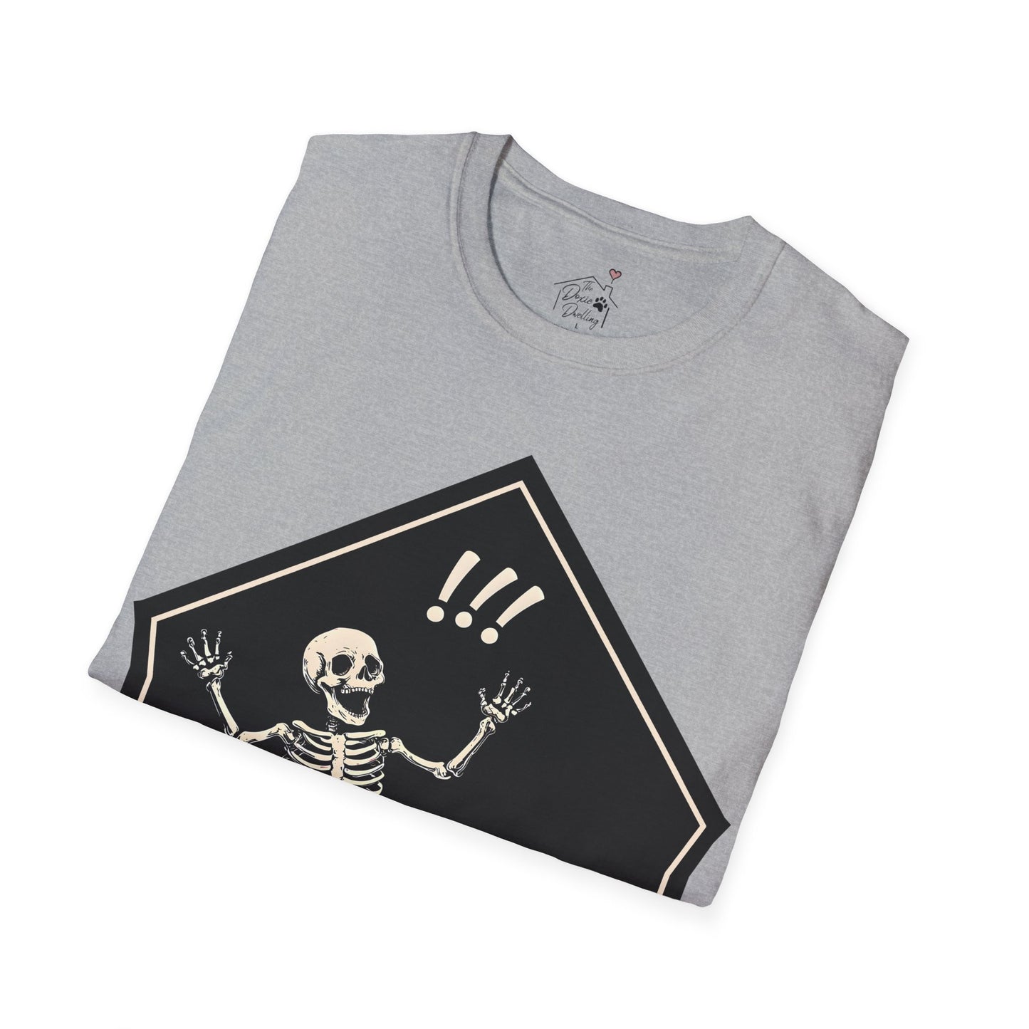 "Aughh!" Smooth-Haired Dachshund Halloween Unisex Softstyle T-Shirt
