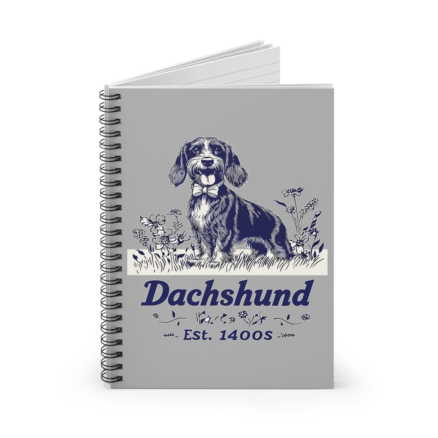 "Circa" Wire-Haired Dachshund Ruled Line Spiral Notebook
