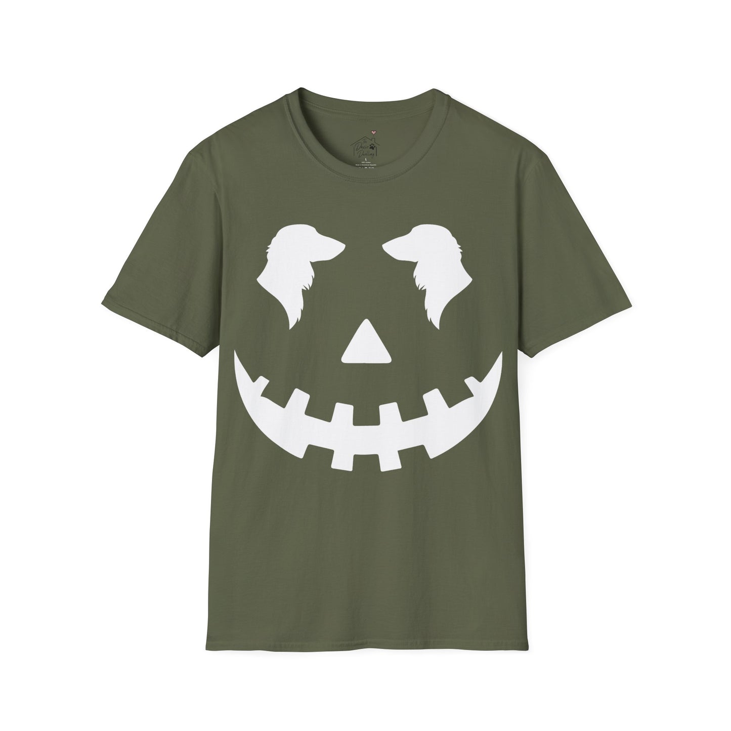 "Long White Jack" Long-Haired Dachshund Halloween Unisex Softstyle T-Shirt