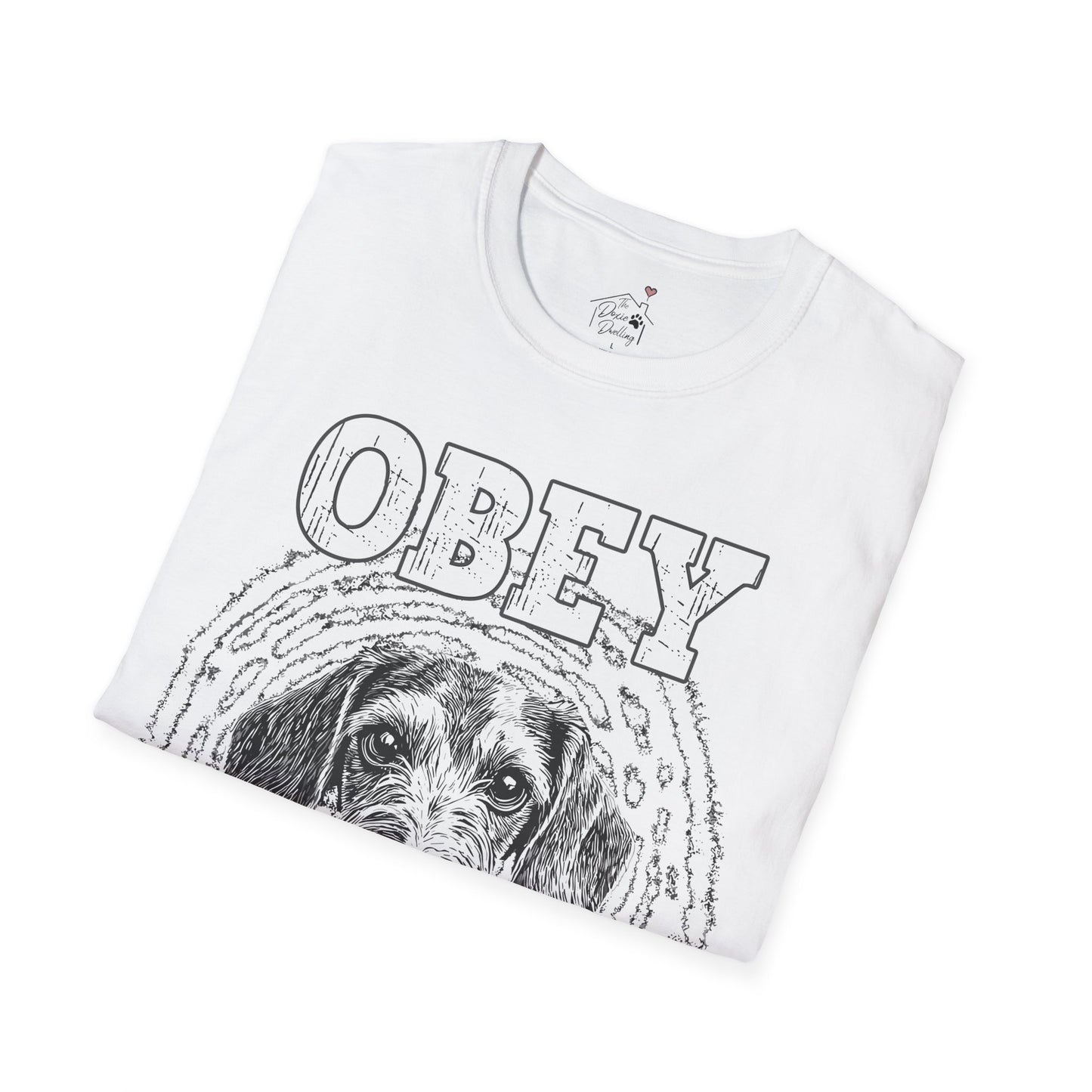 "Obey" Wire-Haired Dachshund Unisex Softstyle T-Shirt