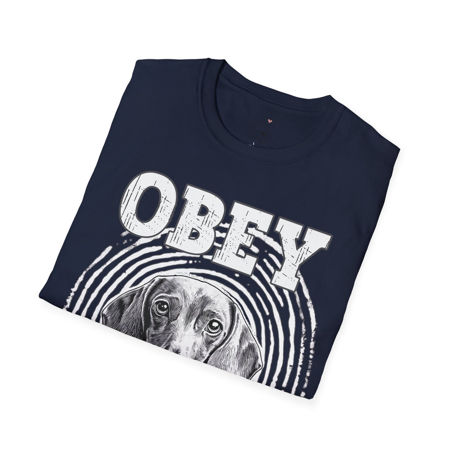 "Obey" Smooth-Haired Dachshund Unisex Softstyle T-Shirt