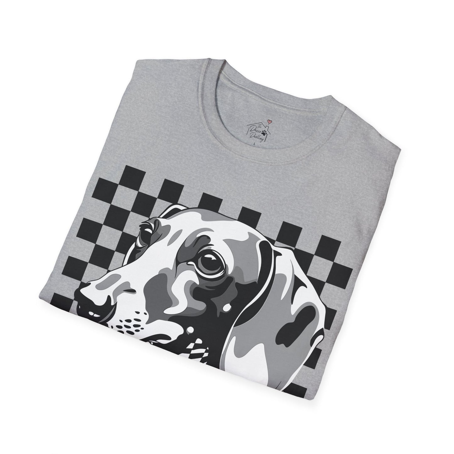 "Check, Please!" Tan Smooth-Haired Dachshund Unisex Softstyle T-Shirt