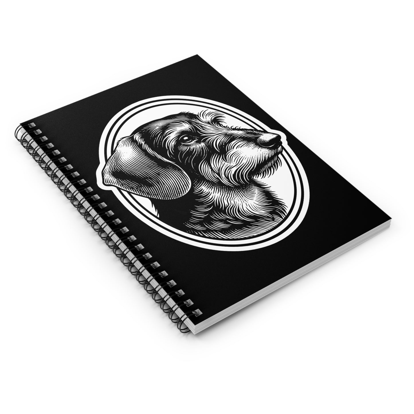 "#11 Classic™" Wire-Haired Dachshund Ruled Line Spiral Notebook