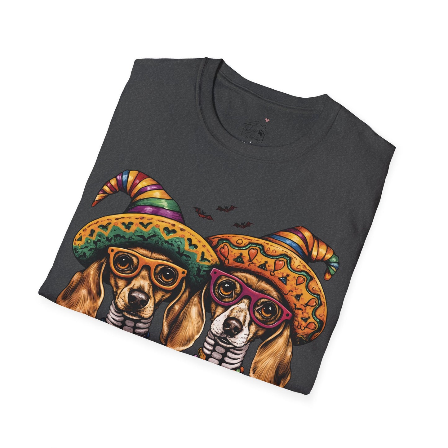 "Viva los Doxies!" Tan Smooth-Haired Dachshund Halloween Unisex Softstyle T-Shirt