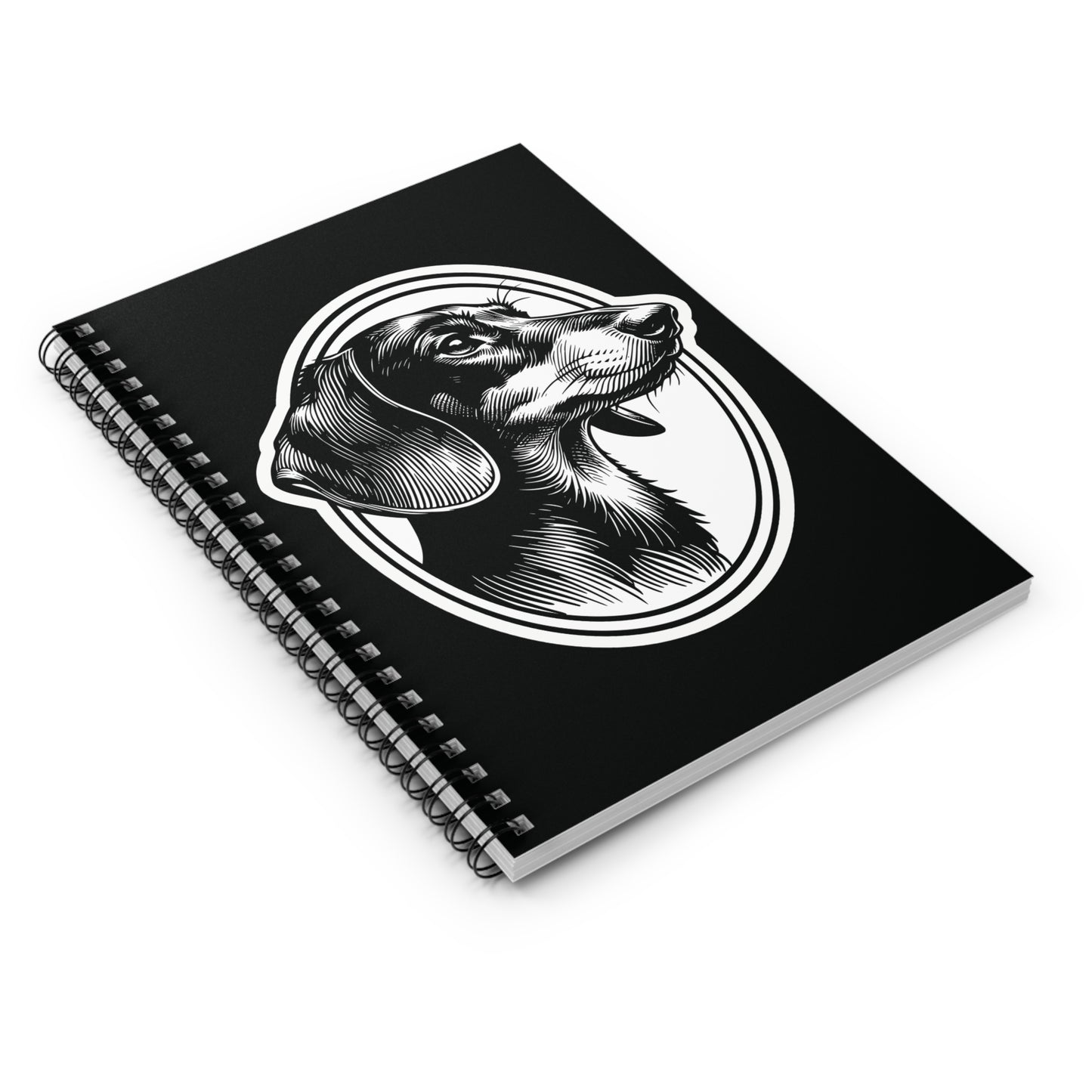 "#1 Classic™" Black & Tan Smooth-Haired Dachshund Ruled Line Spiral Notebook