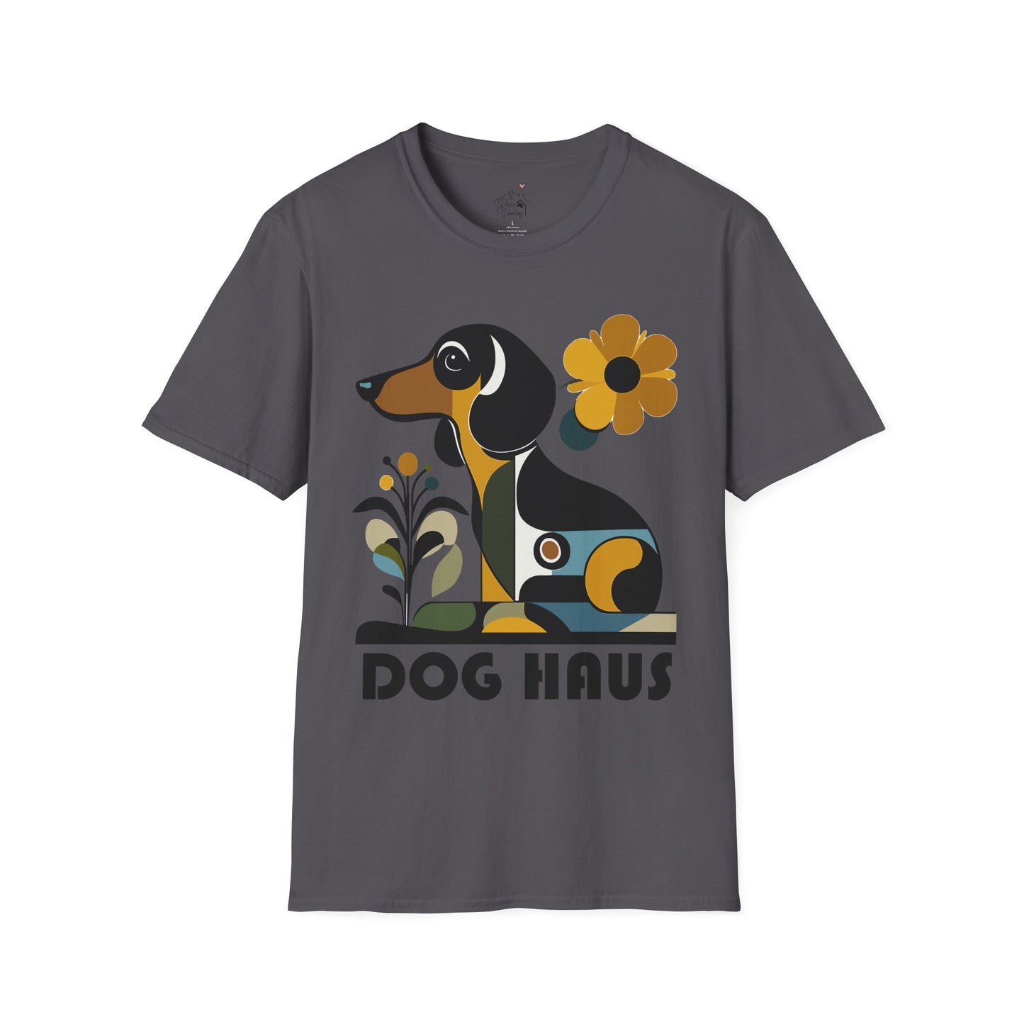 "Smooth Haus" Smooth-Haired Dachshund Unisex Softstyle T-Shirt