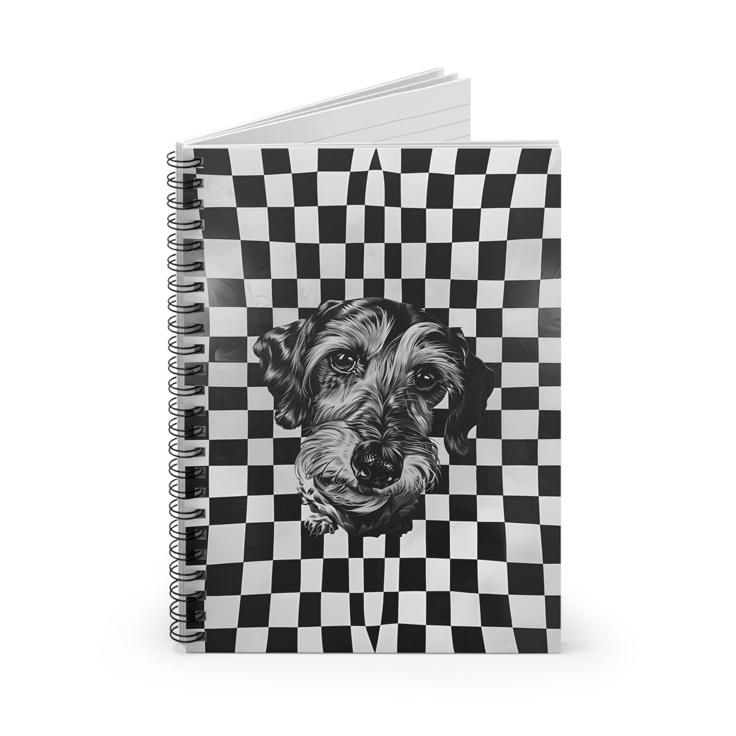 "Perspective" Wire-Haired Dachshund Ruled Line Spiral Notebook