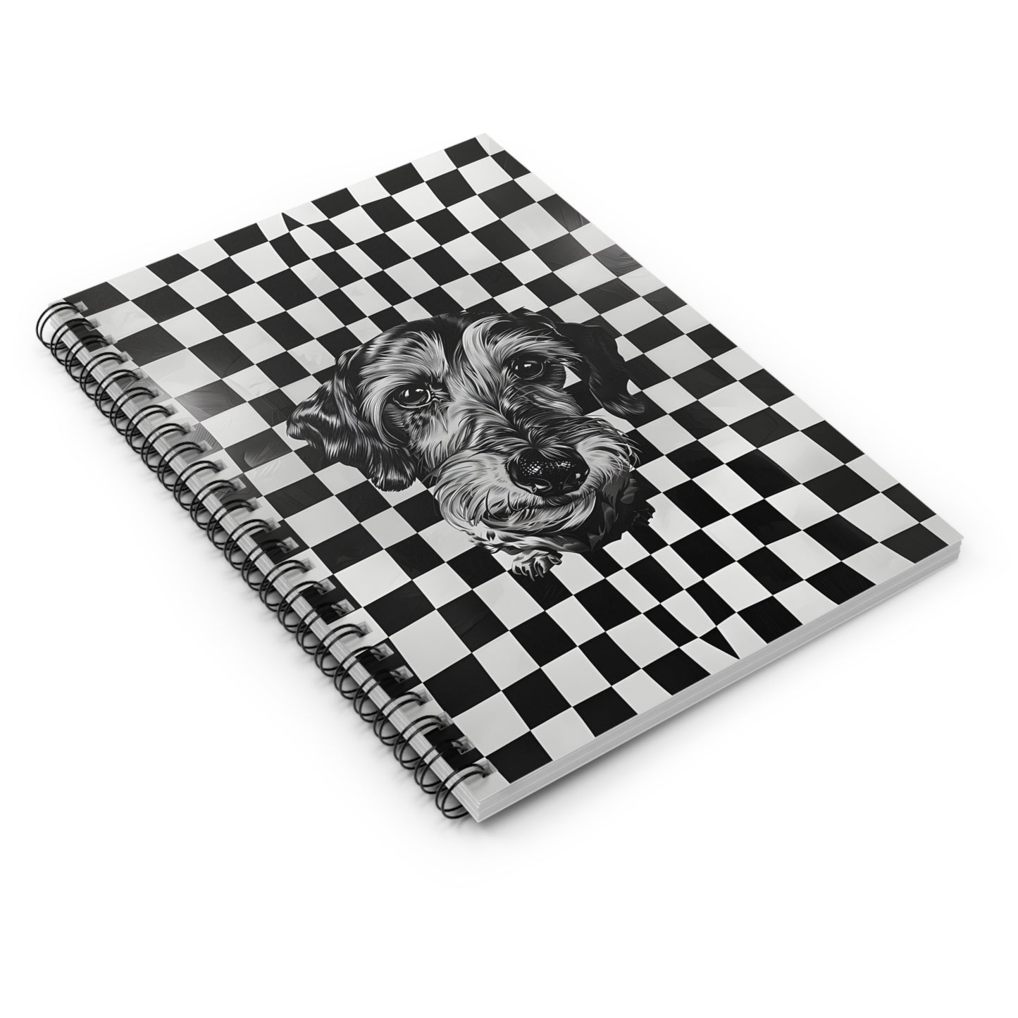 "Perspective" Wire-Haired Dachshund Ruled Line Spiral Notebook