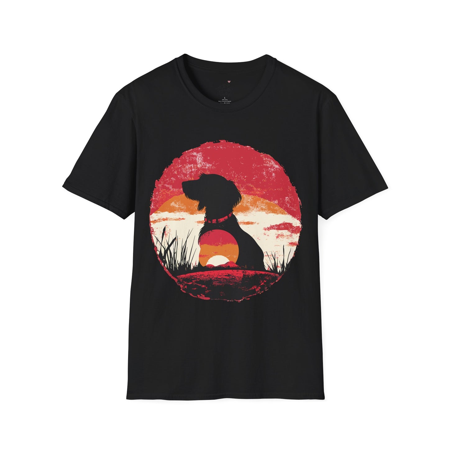 "Wired Sunset" Wire-Haired Dachshund Unisex Softstyle T-Shirt