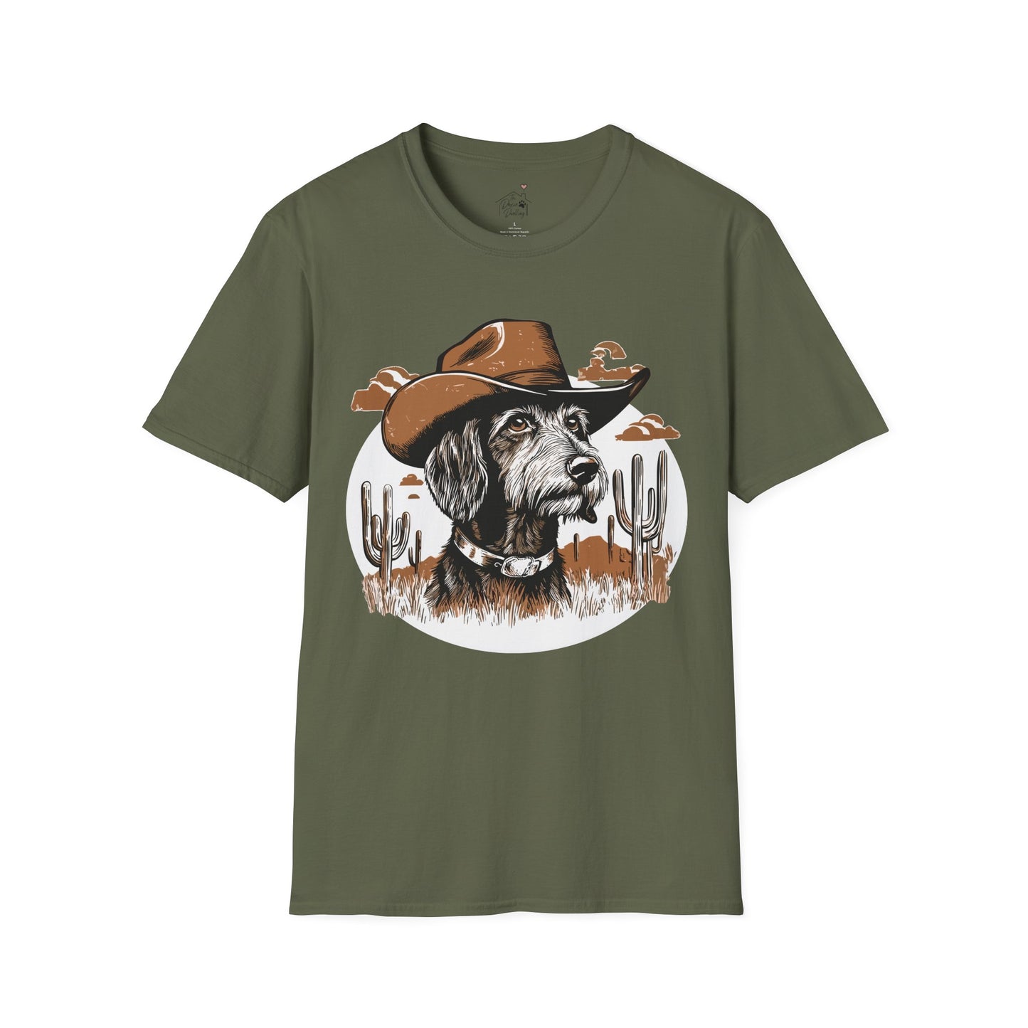 "Wired West" Wire-Haired Dachshund Unisex Softstyle T-Shirt