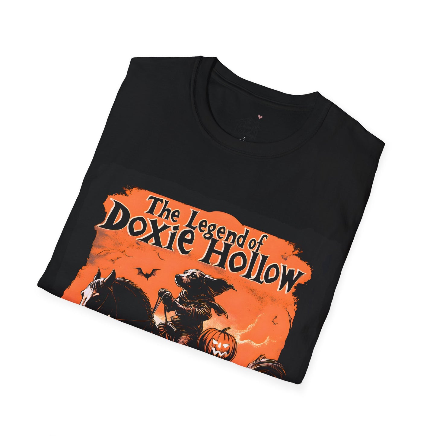 "Long's Hollow" Long-Haired Dachshund Halloween Unisex Softstyle T-Shirt